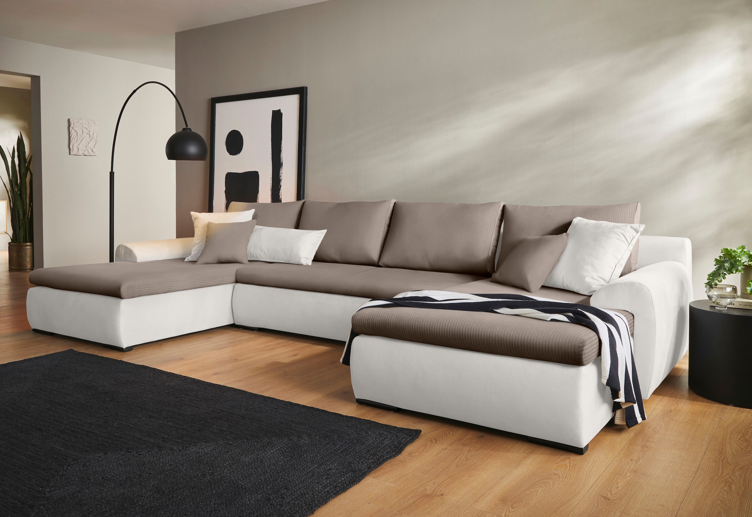 Home affaire Wohnlandschaft "Win U-Form, B: 366 cm - OTTO. Verlässliche Qua günstig online kaufen