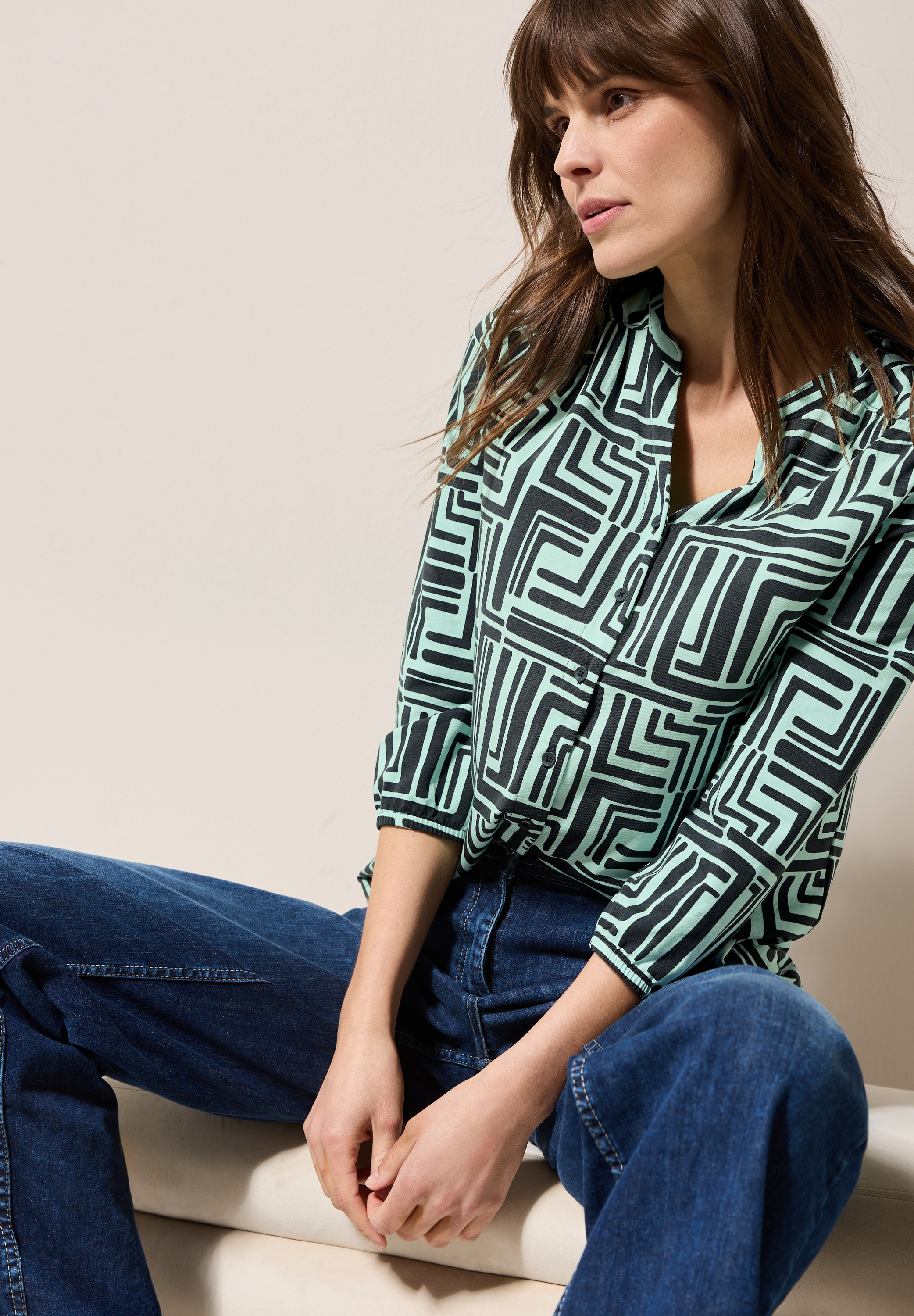 Cecil Blusenshirt, mit All-Over Print