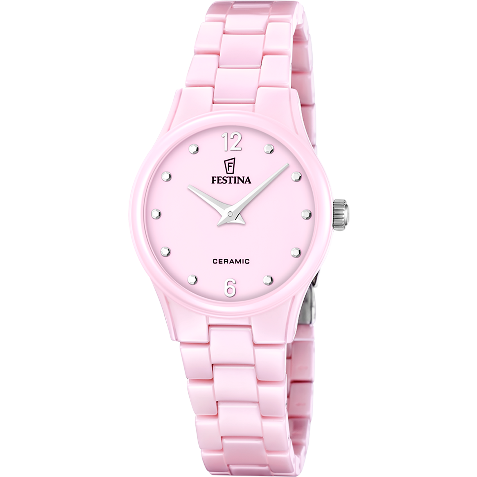 Festina Keramikuhr »Ceramic« Quarzuhr, Armbanduhr, Damenuhr, Keramik, analog