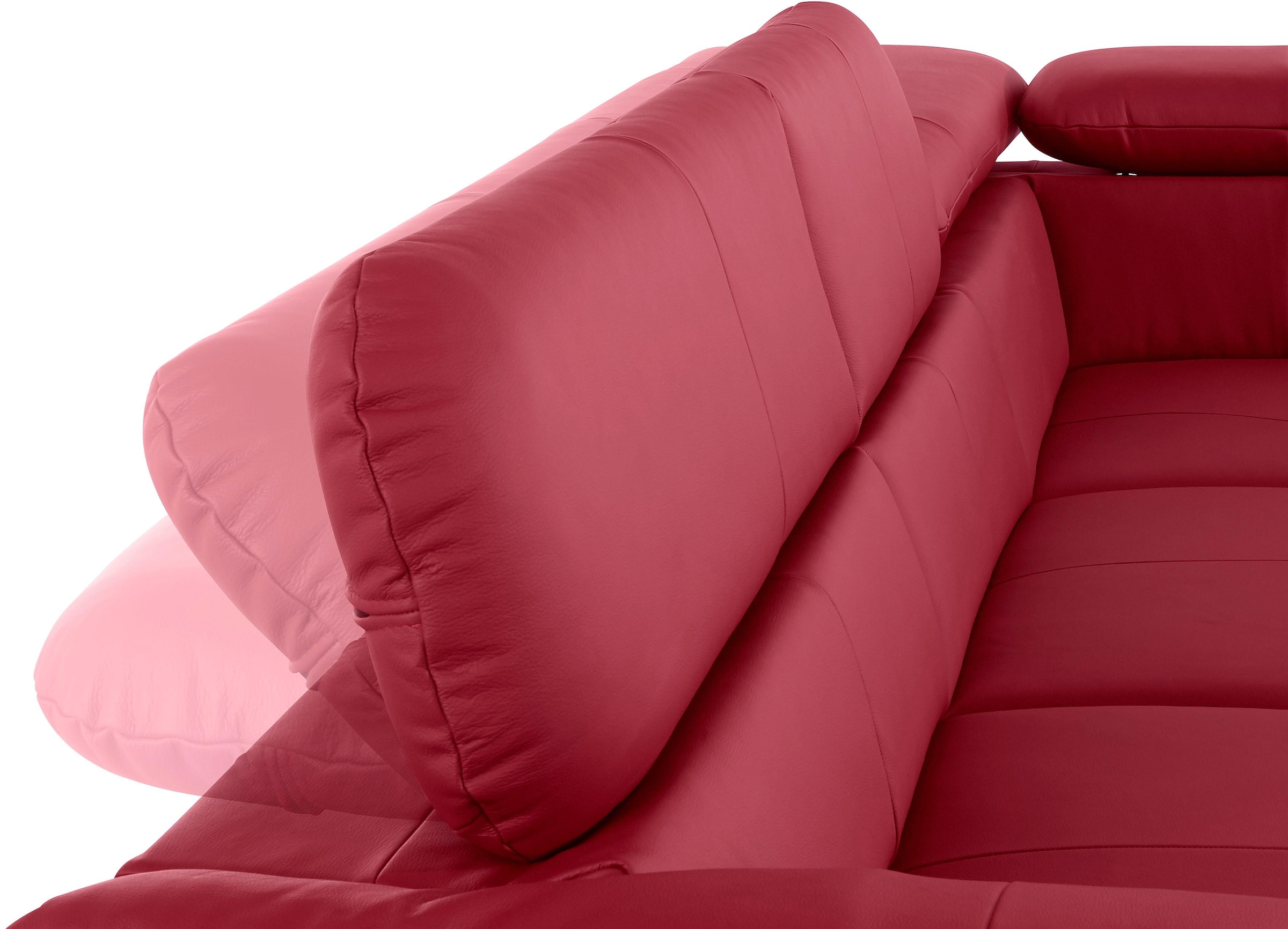 COTTA Ecksofa »Caluso L-Form«, mit Kopfteilverstellung, wahlweise mit Bettfunktion & Bettkasten