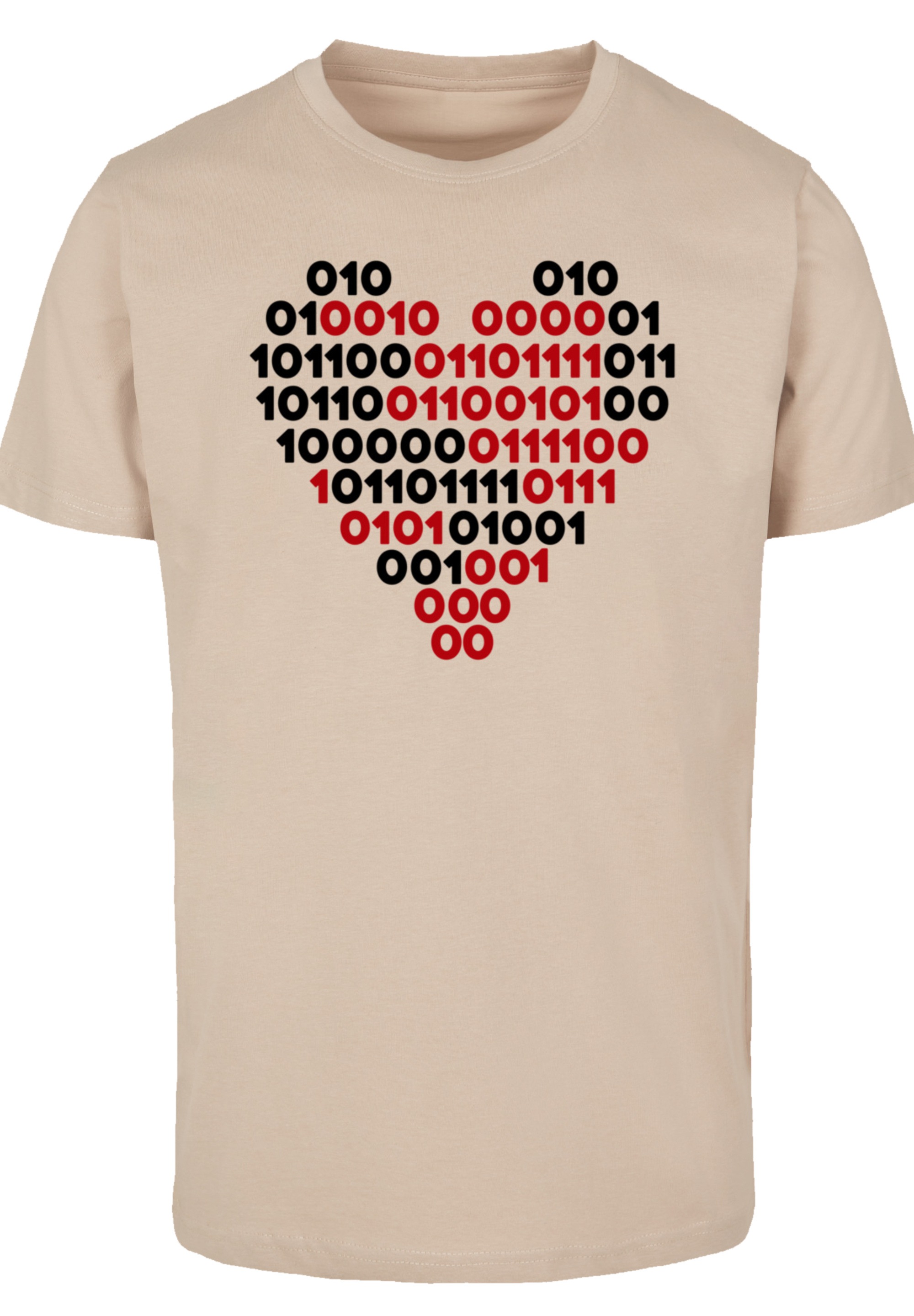 F4NT4STIC T-Shirt »I love you 01001001 Binary Code Herz Valentinstag«, Premium Qualität