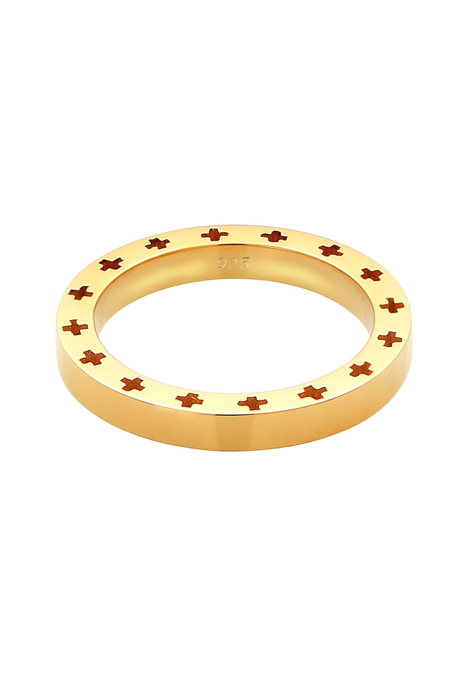 Elli Fingerring »Kreuz Side Cut Out Bandring 925 Silber«