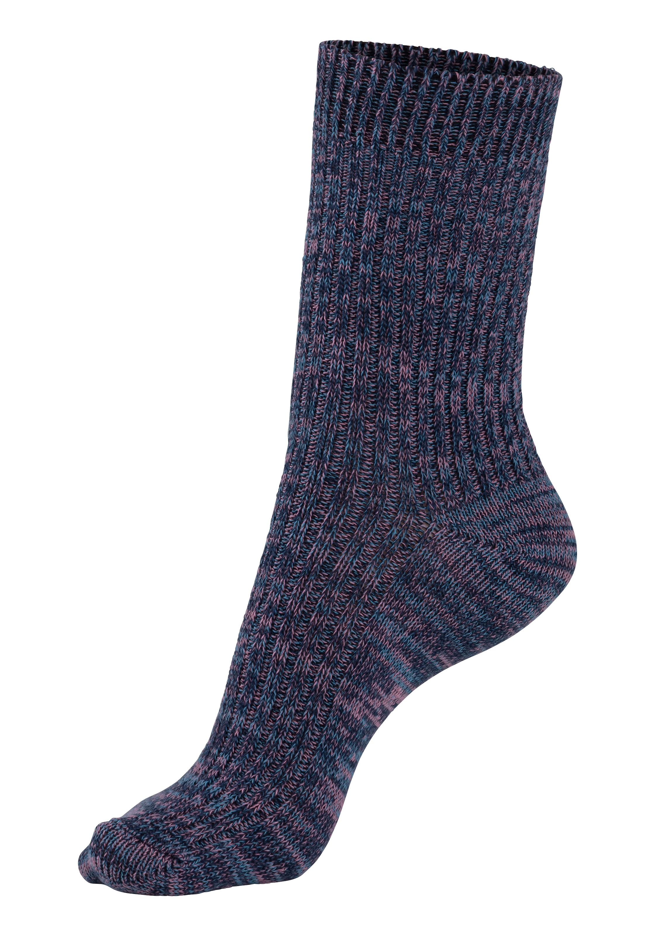 LASCANA Socken, (5 Paar), gestrickt mit farbigen Garnen