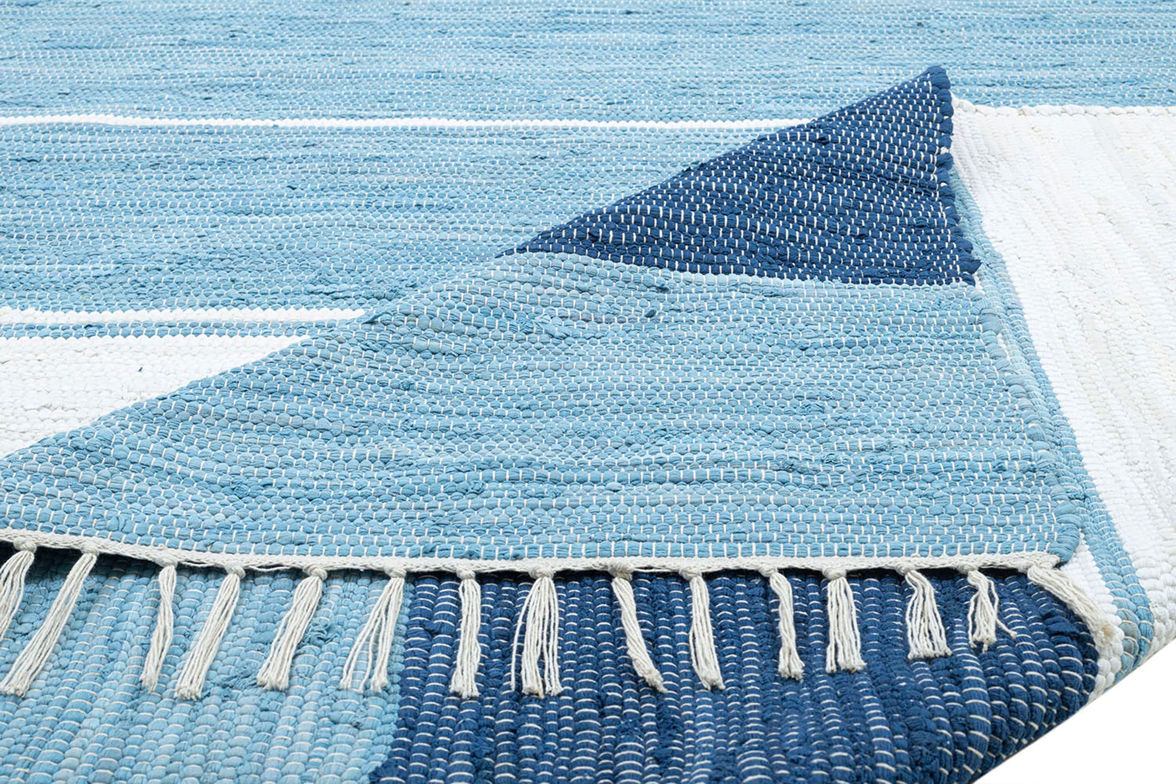 THEKO Läufer »Stripe Cotton«, rechteckig, reine Fransen Flachgewebe, mit handgewebt, | Baumwolle, Handweb BAUR