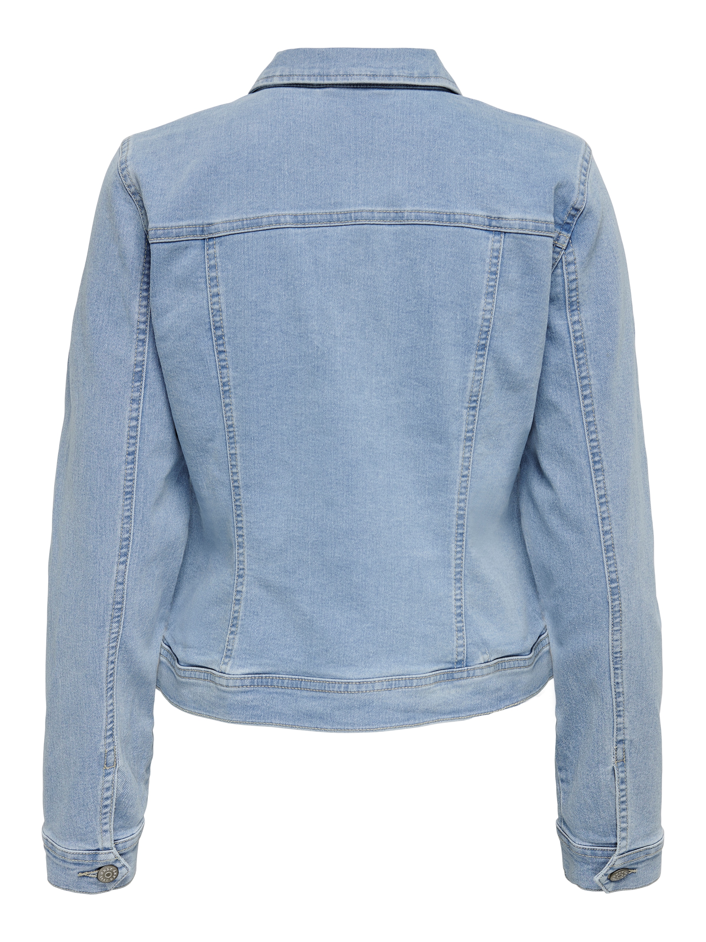 ONLY »ONLWONDER – Jeansjacke mit Teilungsnähten und Stretch« sehr figurbetont, casual, Denim, Baumwollmischung, Brusttaschen