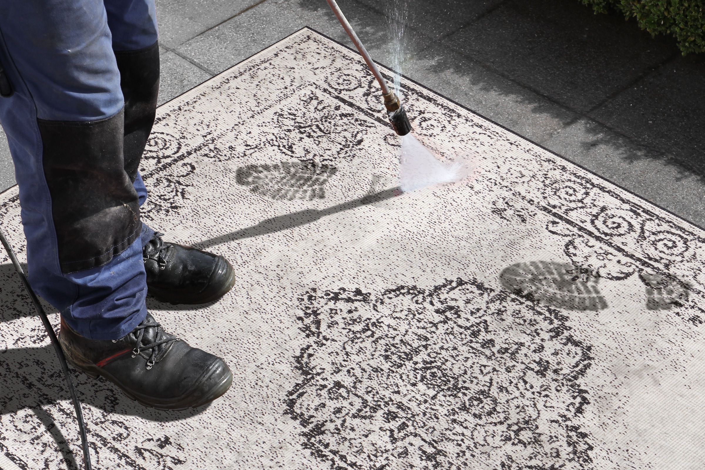 NORTHRUGS Teppich »CEBU Wendeteppich«, rechteckig, 5 mm Höhe, In-& Outdoor, Wetterfest, Balkon, Wohnzimmer, Wasserfest, Orientalisch