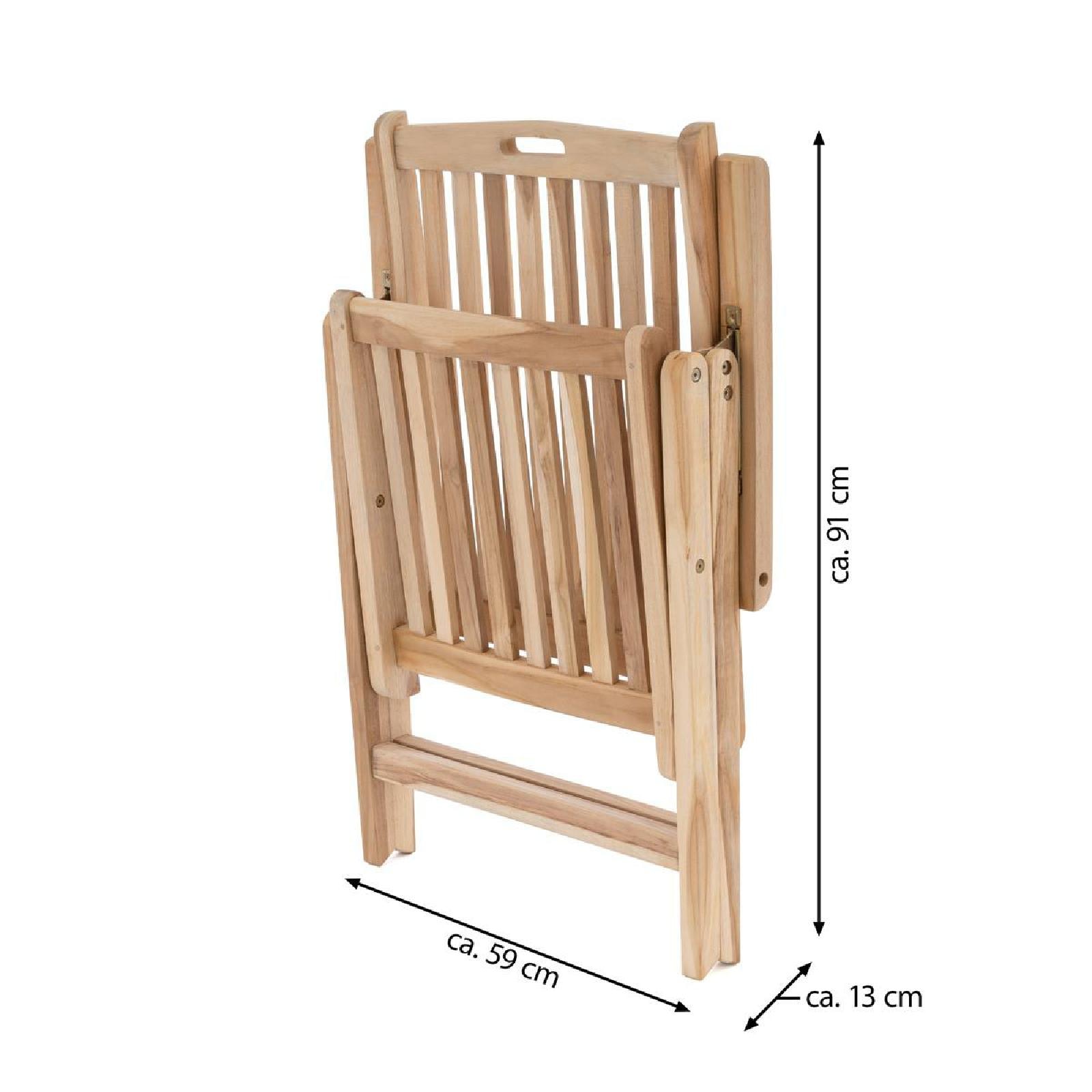VCM Gartenstuhl »Gartenstuhl Hochlehner Klappstuhl Holz Teak«