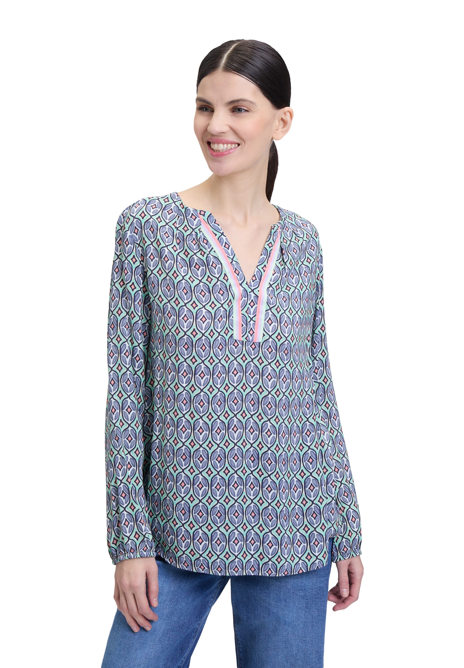 Cartoon Schlupfbluse "Cartoon Damen Casual-Bluse langarm" günstig online kaufen