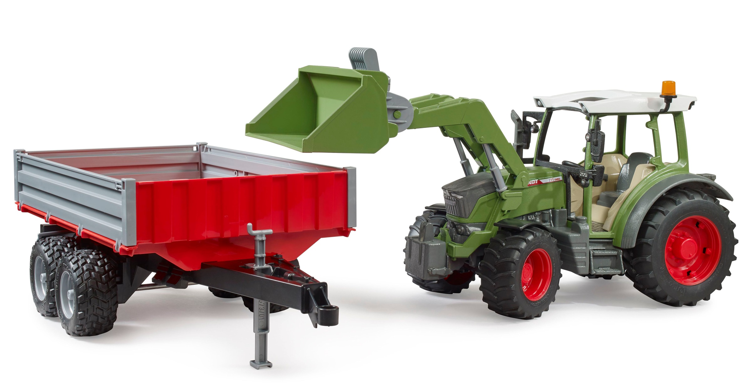 Bruder® Spielzeug-Traktor »Fendt Vario 211 mit Frontlader und Bordwandhänger (02182)«, Made in Europe