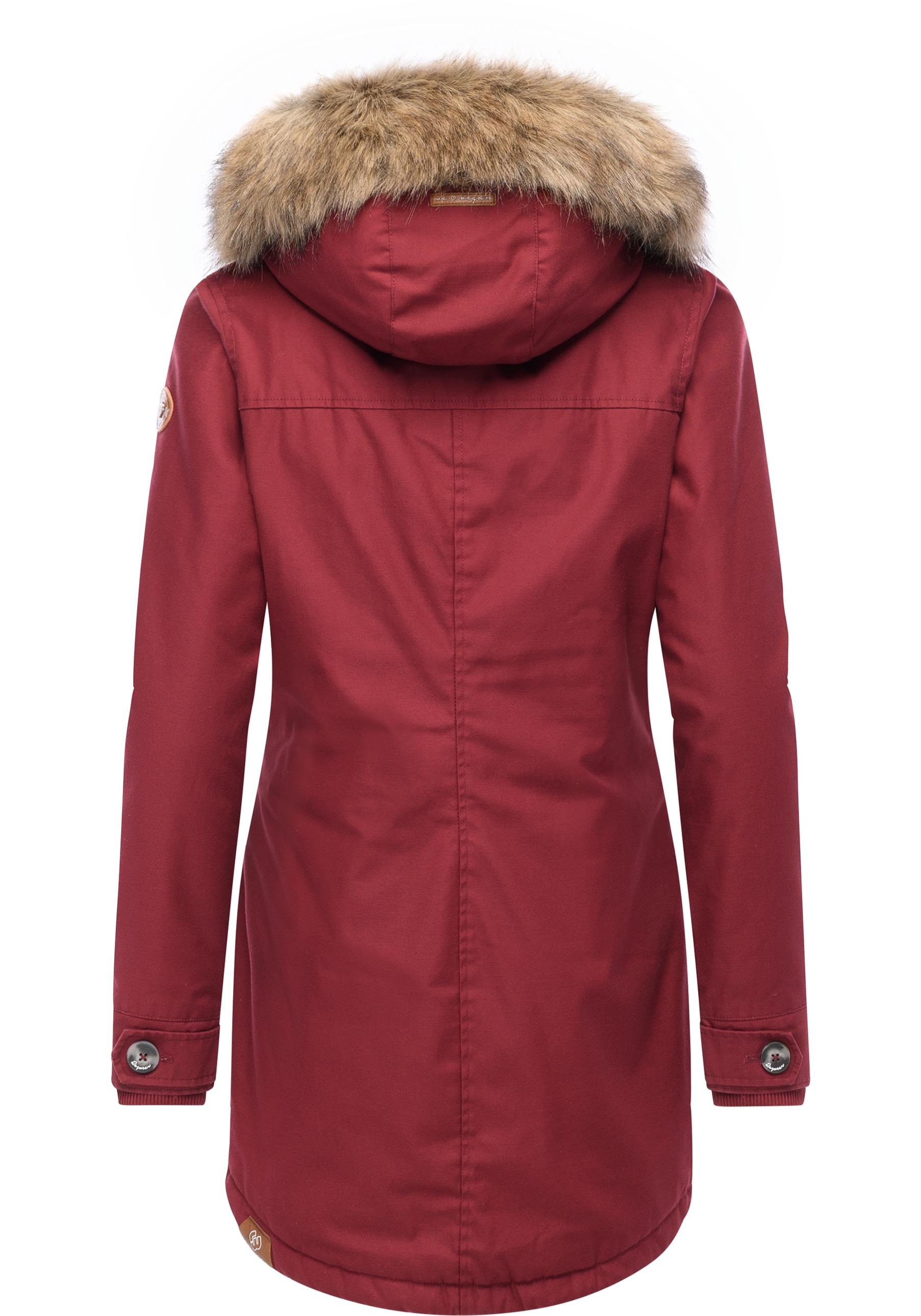 Ragwear Outdoorjacke »Jane YOUMODO«, mit Kapuze, Leicht gefütterte Winterjacke mit Kapuze