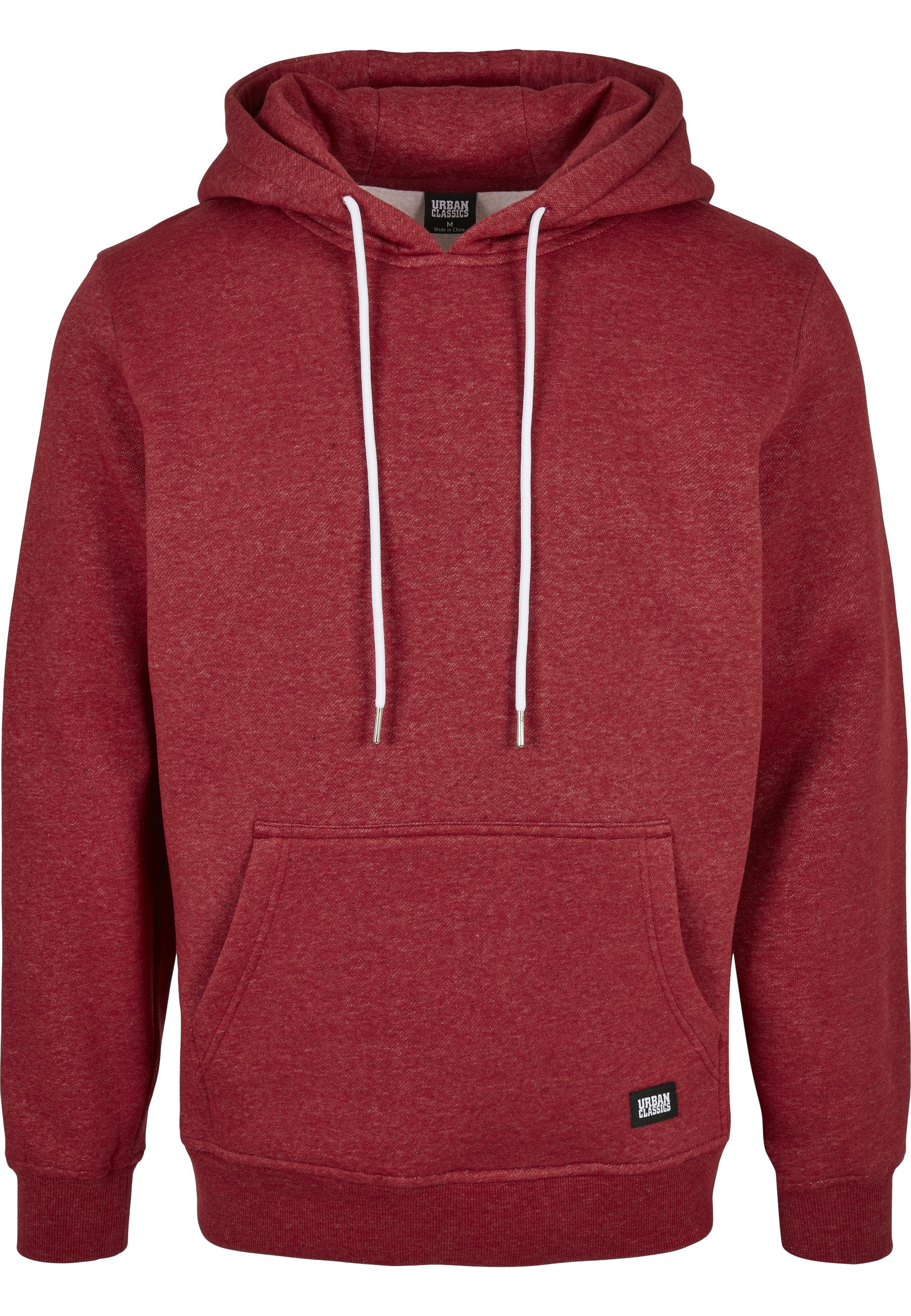 URBAN CLASSICS Rundhalspullover "Urban Classics Herren Basic Melange Hoody" günstig online kaufen