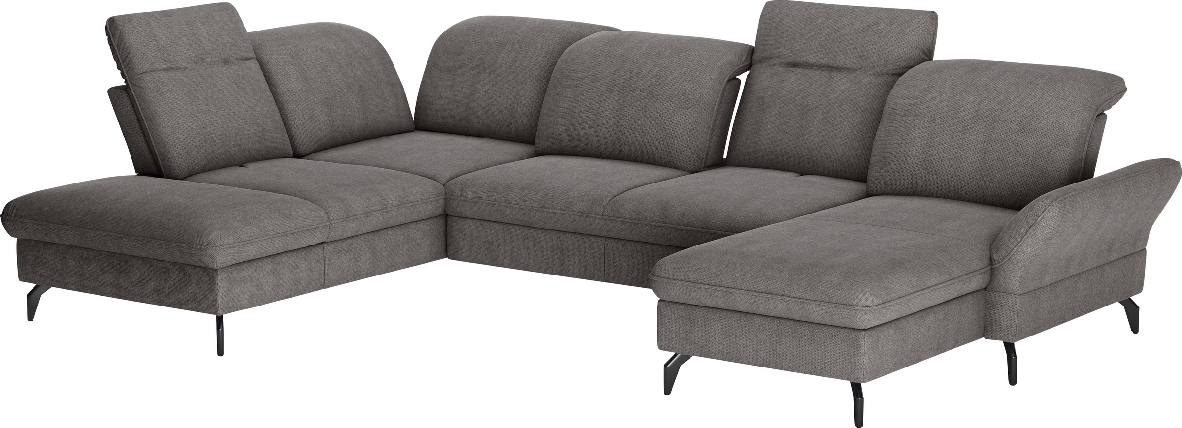 sit&more Wohnlandschaft »Leandro U-Form«, Wahlweise mit Bett-, Kopfteil - und Armlehnfunktion, sowie Bettkasten