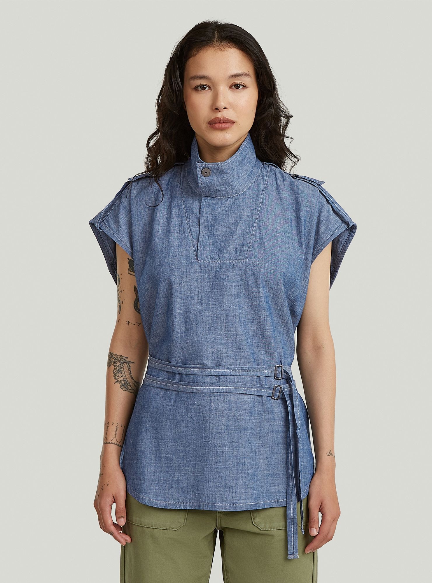 G-STAR T-Shirt "Double Belted Shirt" günstig online kaufen