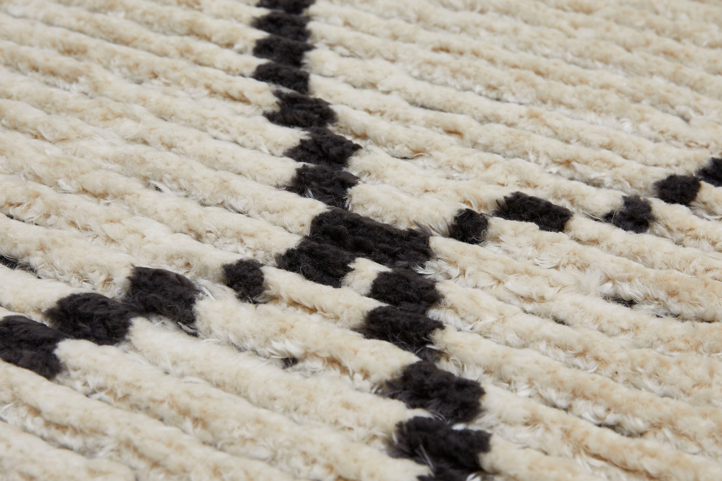 LUXOR living Teppich »Ovada 2«, rechteckig, 25 mm Höhe, modernes Rauten Design, mit Fransen