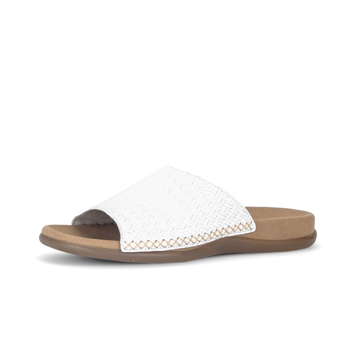 Pantolette GABOR "Pantolette", Damen, Gr. 37, weiß, Schuhe Pantolette