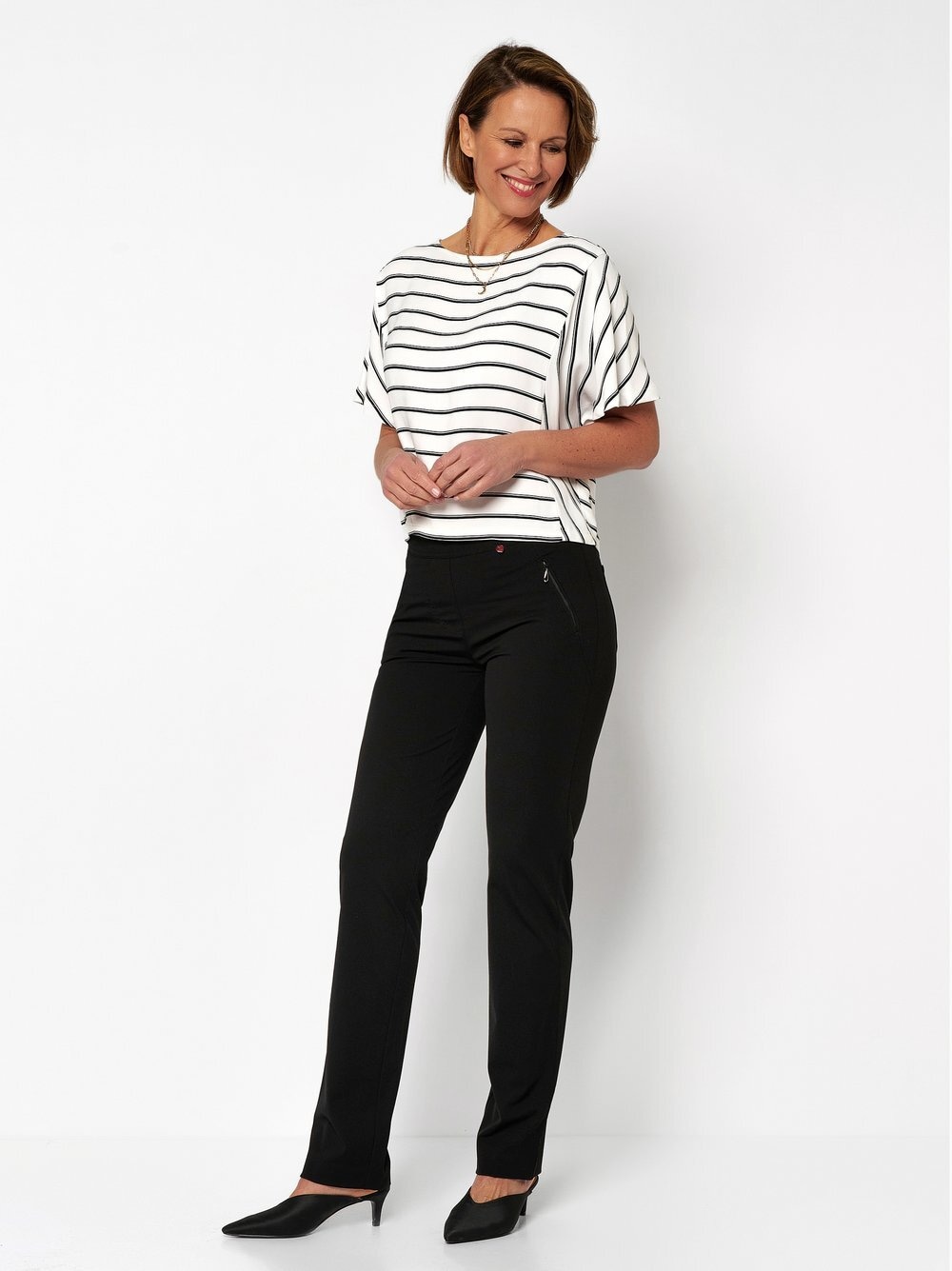 Relaxed Stretch-Hose »Alice Slim«  mit Zippertaschen