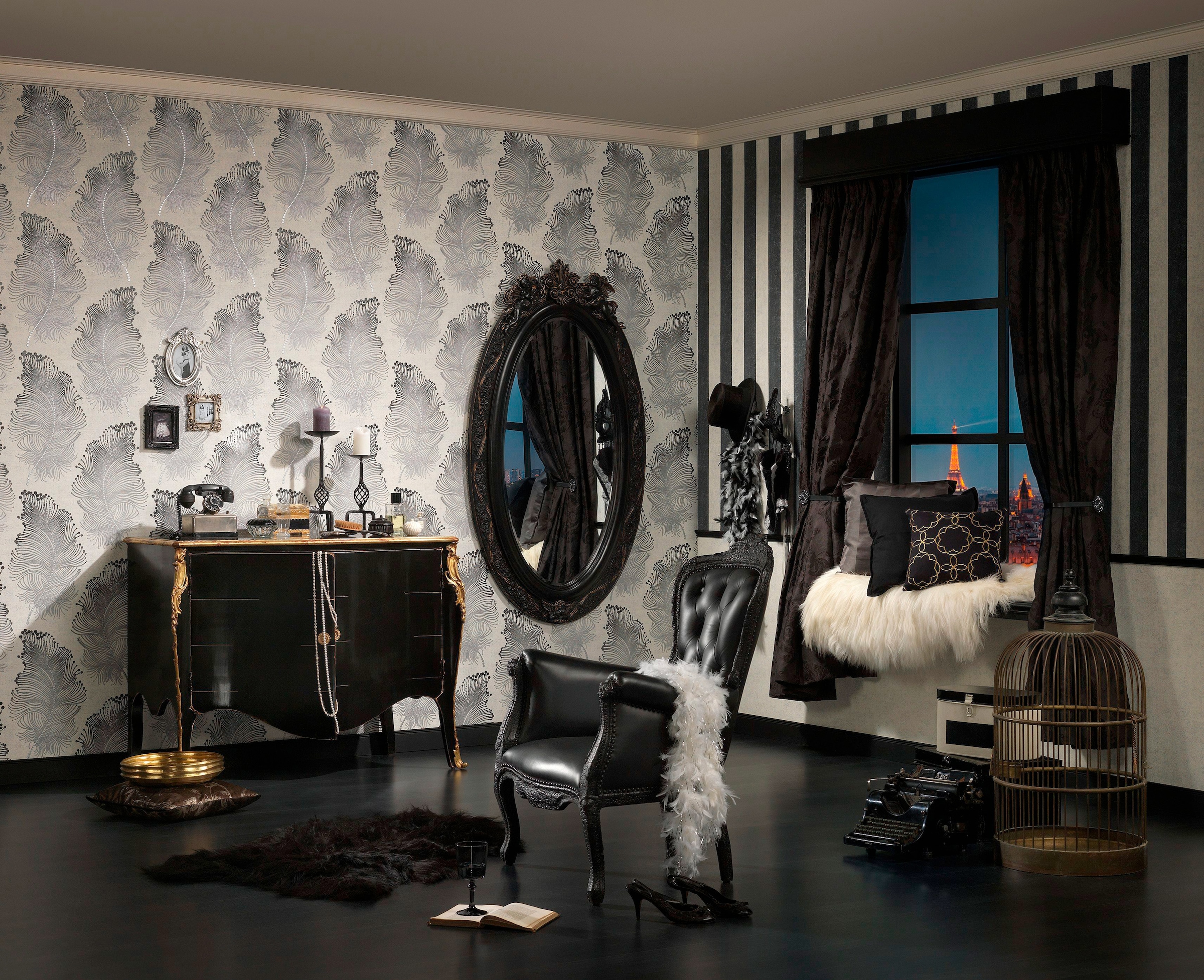 living walls Vliestapete »Bohemian Burlesque« Strukturmuster | einfarbig | neutral | uni | unifarben glatt einfarbige Tapete Uni Tapeten Wohnzimmer Schlafzimmer Küche Flur Optik