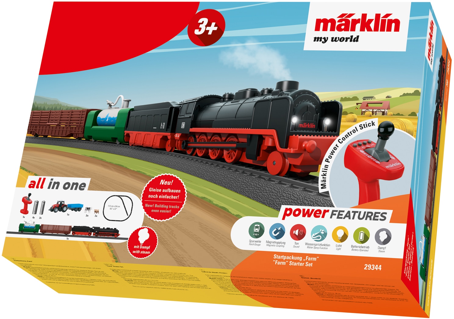 Modelleisenbahn-Set »Märklin my world - Startpackung Farm - 29344«, mit Licht- und...