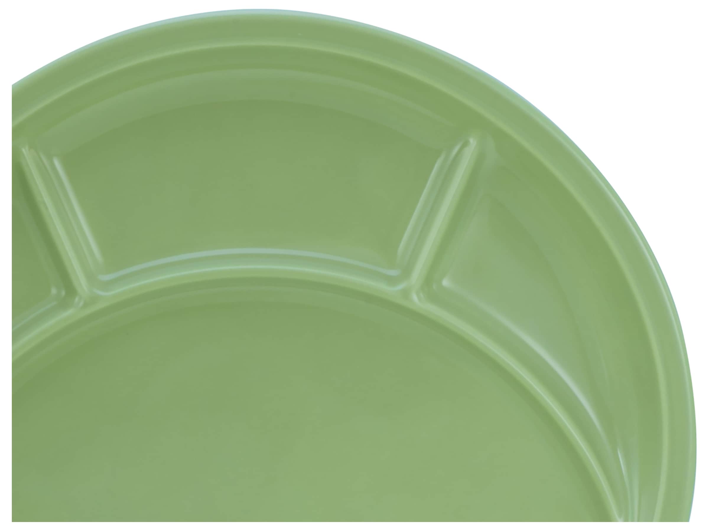 CreaTable Fondueteller »Universal Grün, Fondueteller 4-tlg«, (Set, 4 St.), Spezielle Bodenkonstruktion