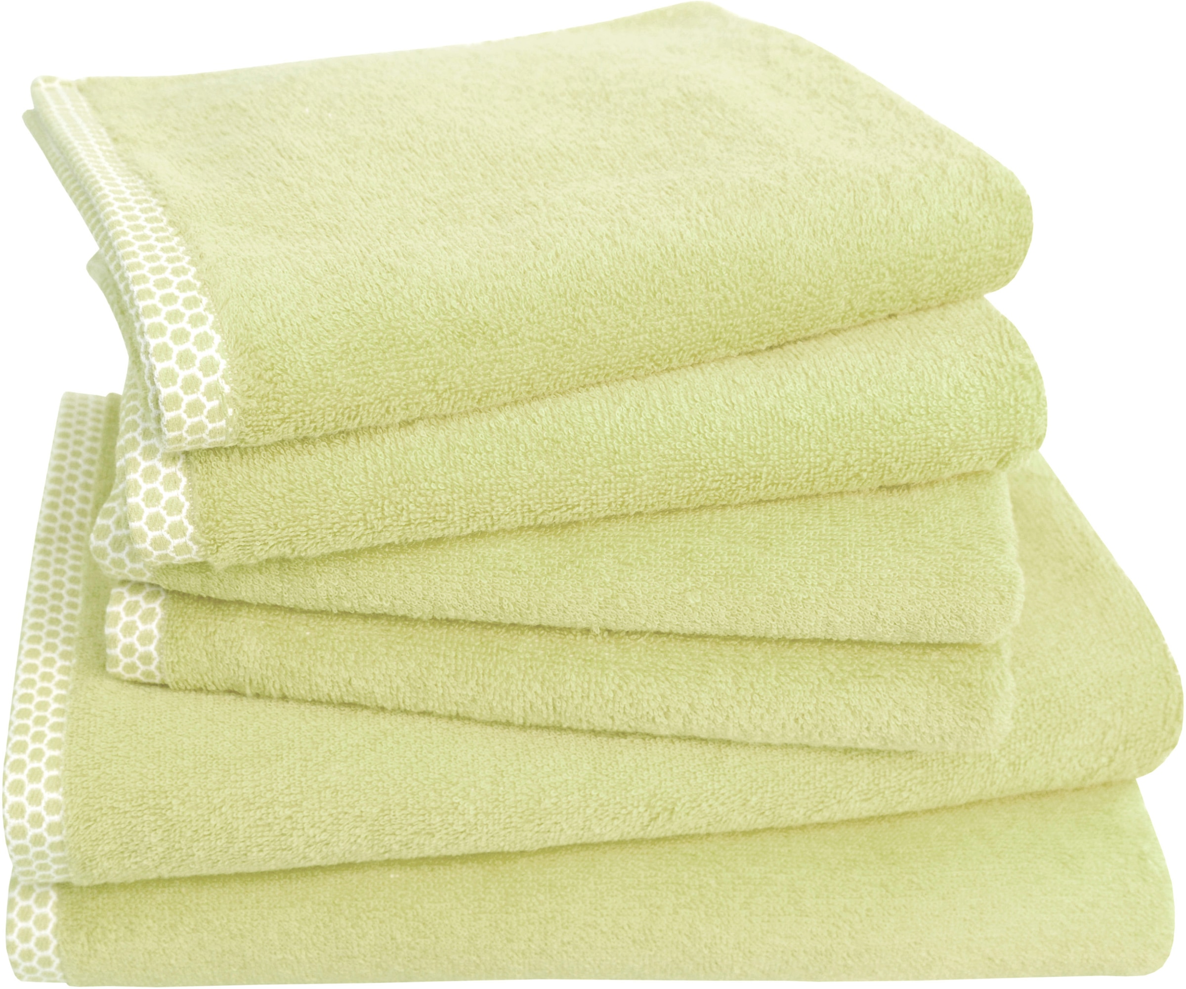 Dyckhoff Handtuch Set "Pure Natural Uni" Set 6 Frottier BIO Baumwolle, GOTS