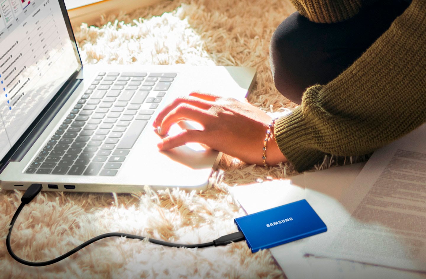 Samsung externe SSD »Portable SSD T7«, Anschluss USB 3.1-USB 3.2
