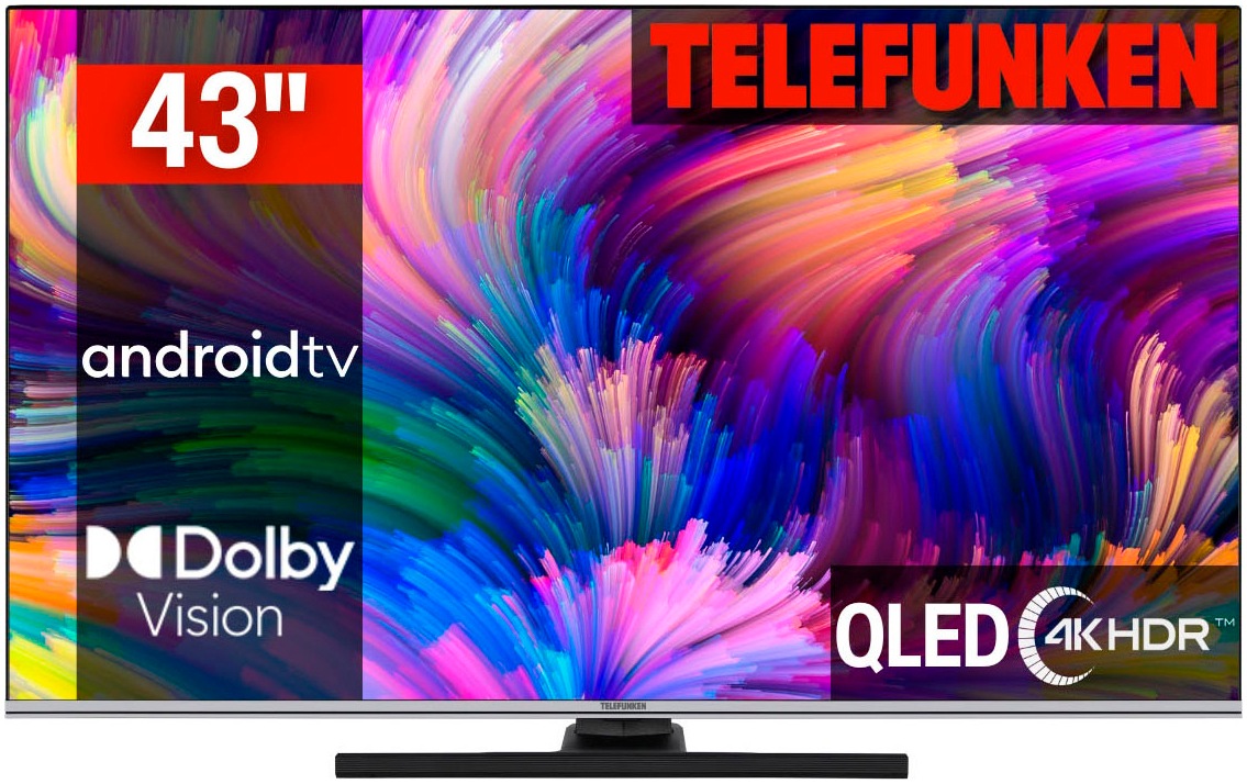 Telefunken QLED-Fernseher »D43Q701X2CW«, 4K Ultra HD, Android TV-Smart-TV