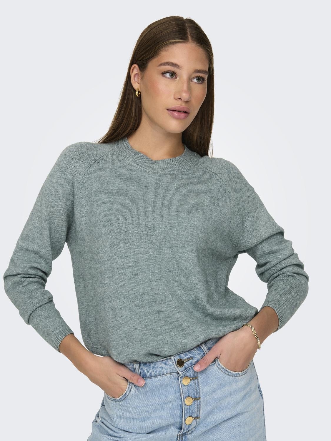 JDY Rundhalspullover »JDYMARCO L/S O-NECK SLIT PULL KNT NOOS«