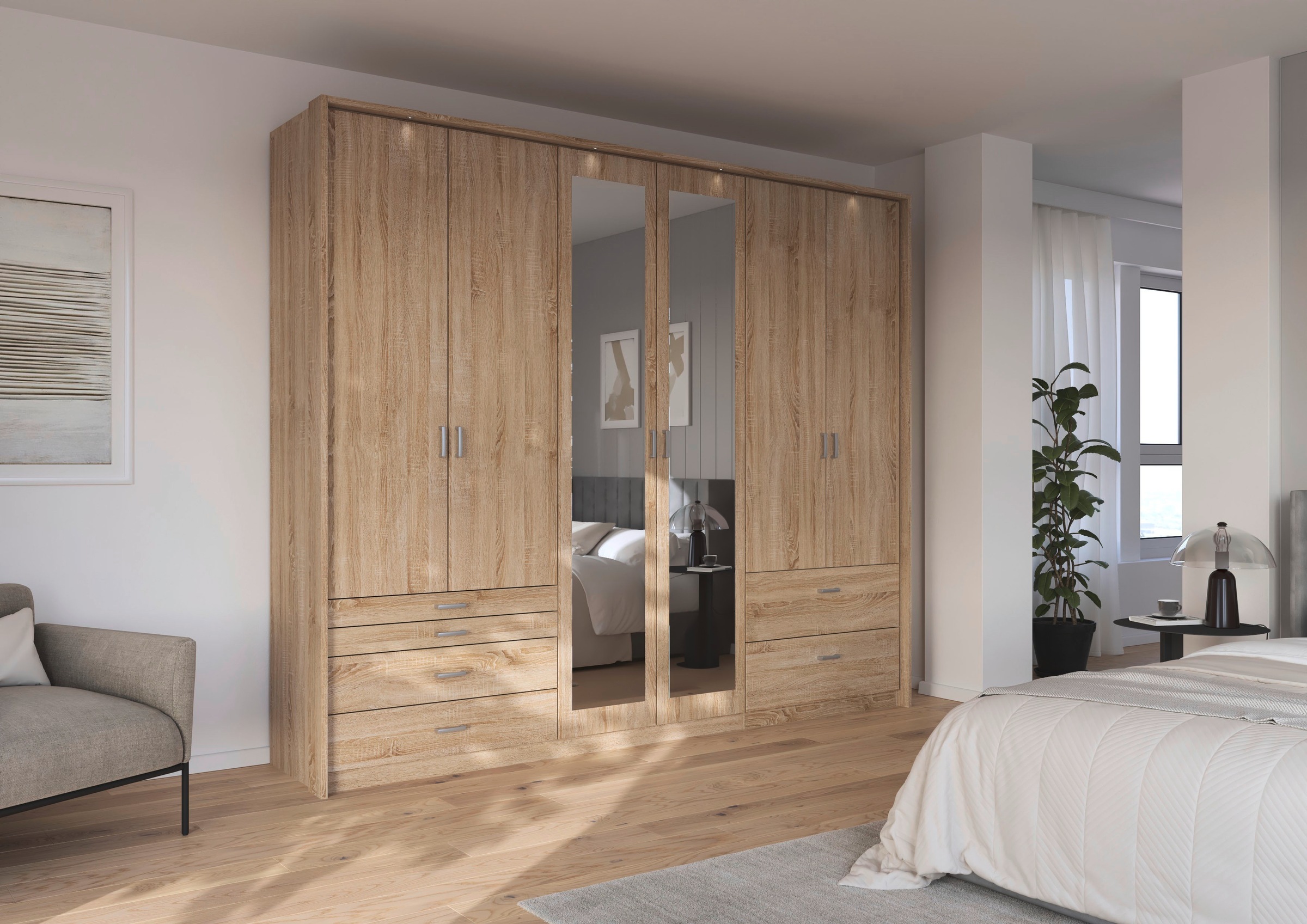 rauch Drehtürenschrank "Kleiderschrank Schrank Garderobe Wäscheschrank WILD günstig online kaufen