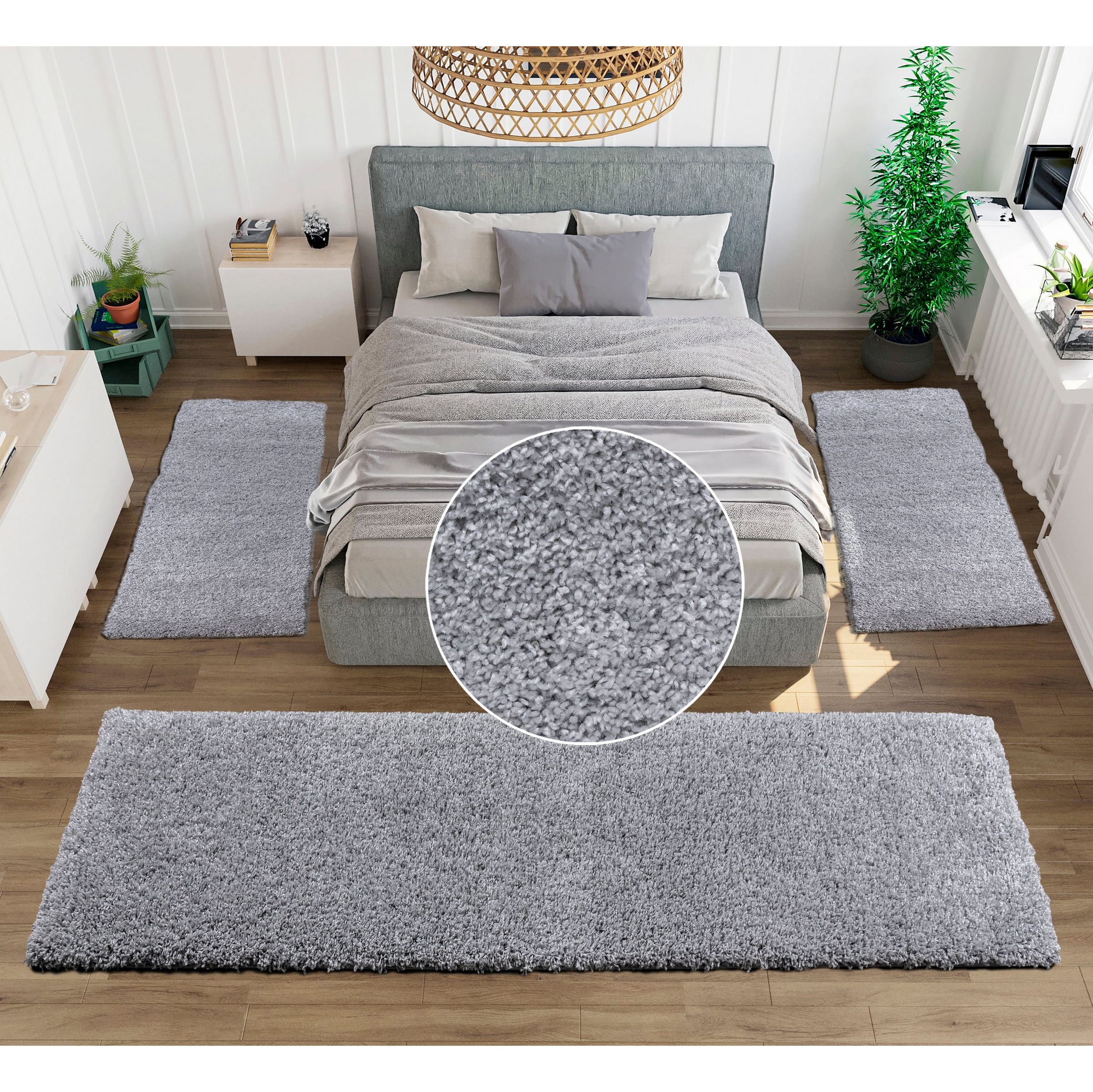 OTTO home Bettumrandung "Shaggy 30" Höhe 30 mm 3 Stk. tlg. gewebt, 2- oder günstig online kaufen