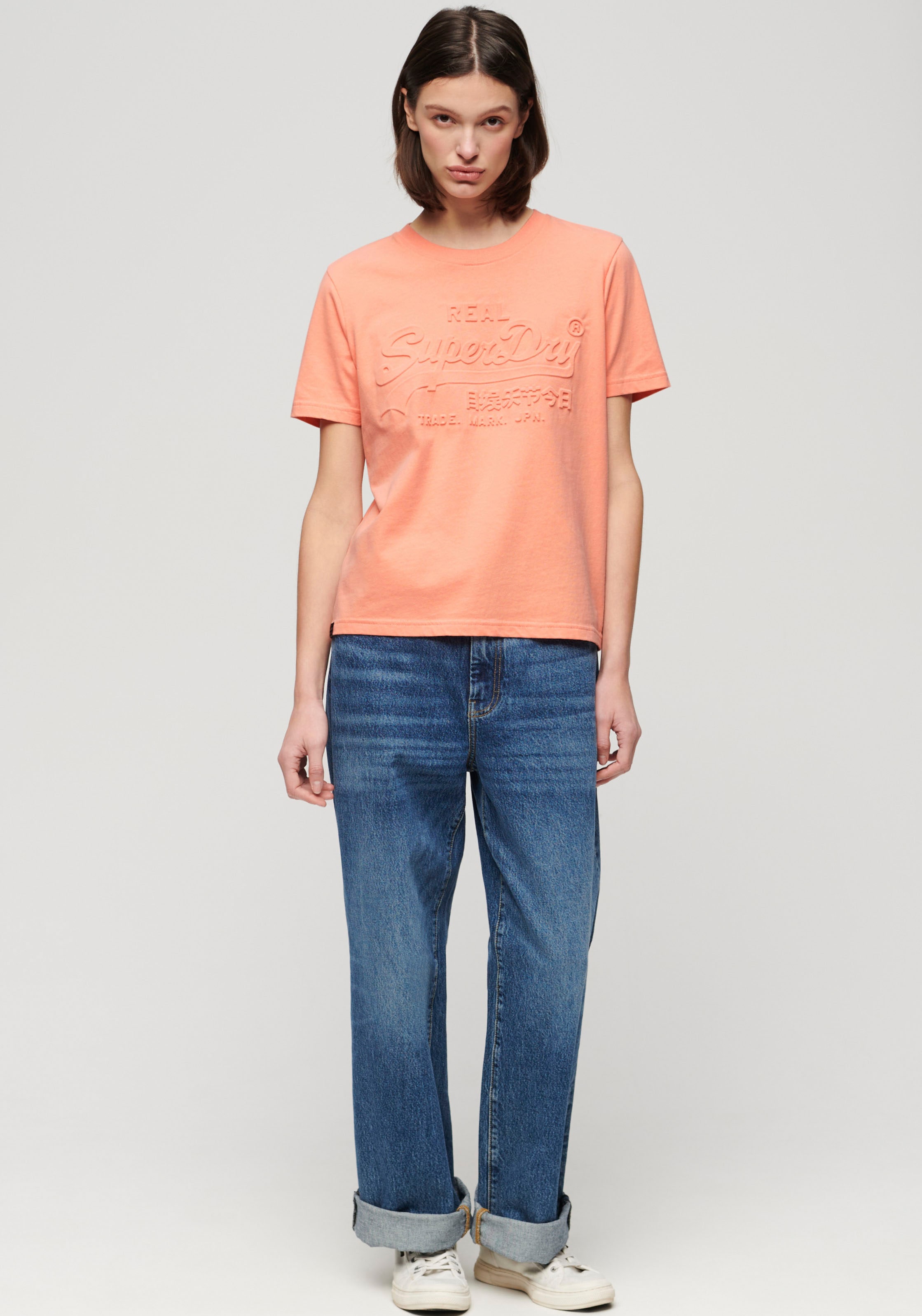 Superdry Kurzarmshirt "EMBOSSED VL RELAXED T SHIRT"