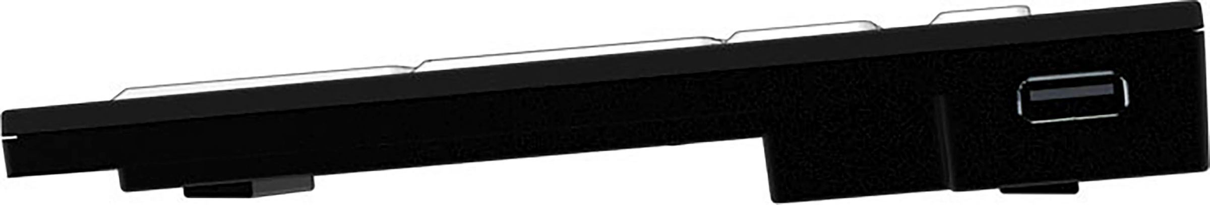 Logickeyboard Slimline-Tastatur »XL-Print Black on White DE (PC/Nero)«, (Ziffernblock-USB-Hub)
