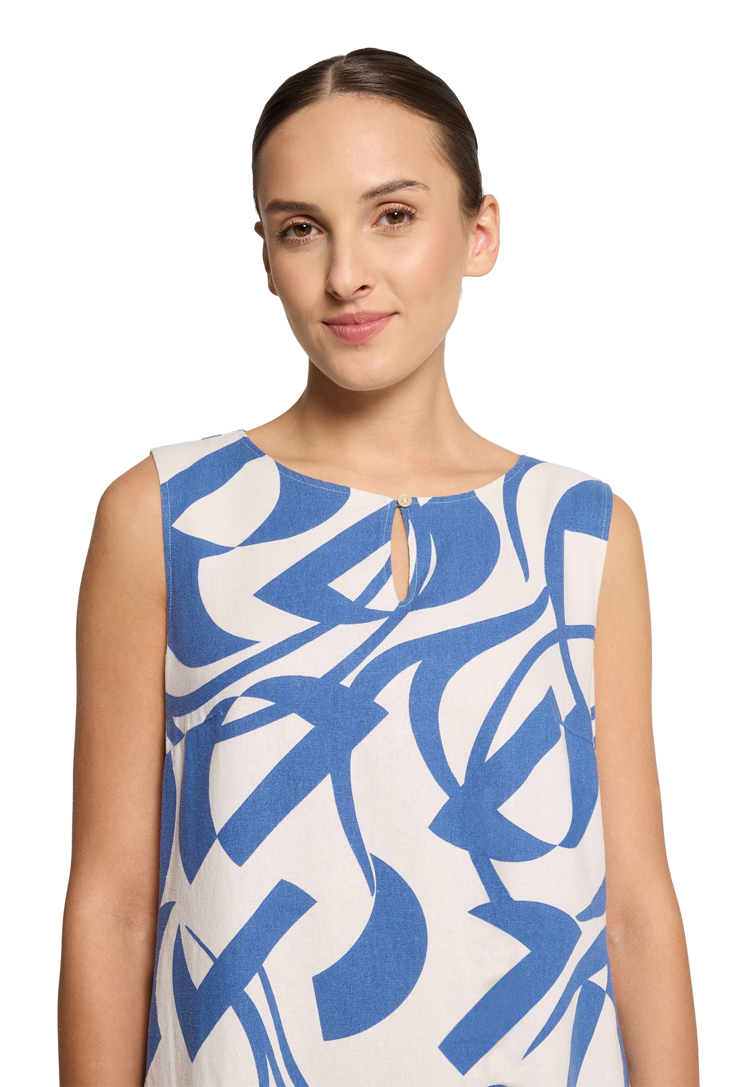 Betty Barclay Sommerkleid »Betty Barclay Damen Sommerkleid Leinenkleid ohne Arm«, Form