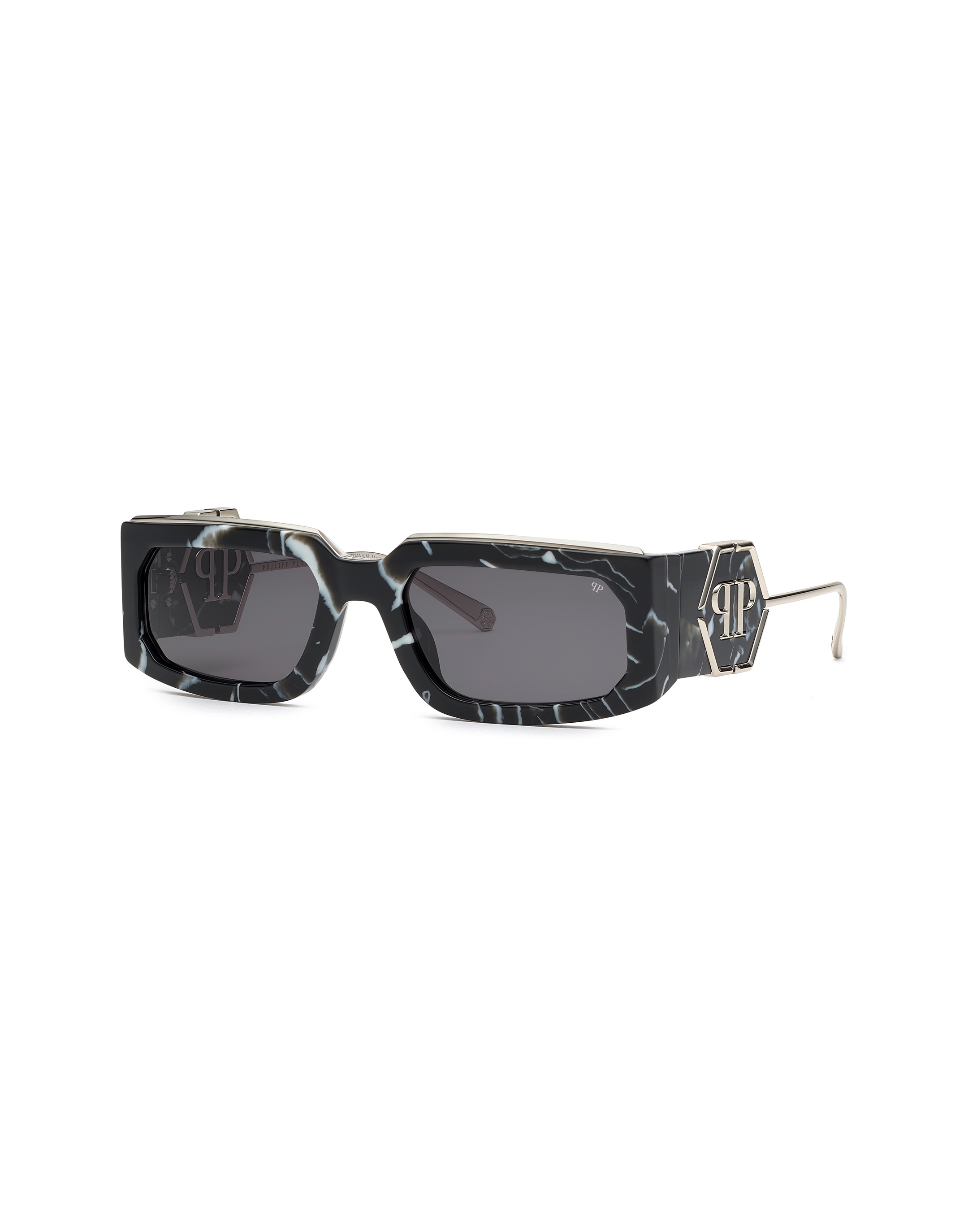 Philipp Plein 0201 Lunettes de Soleil Noir/Blanc 2