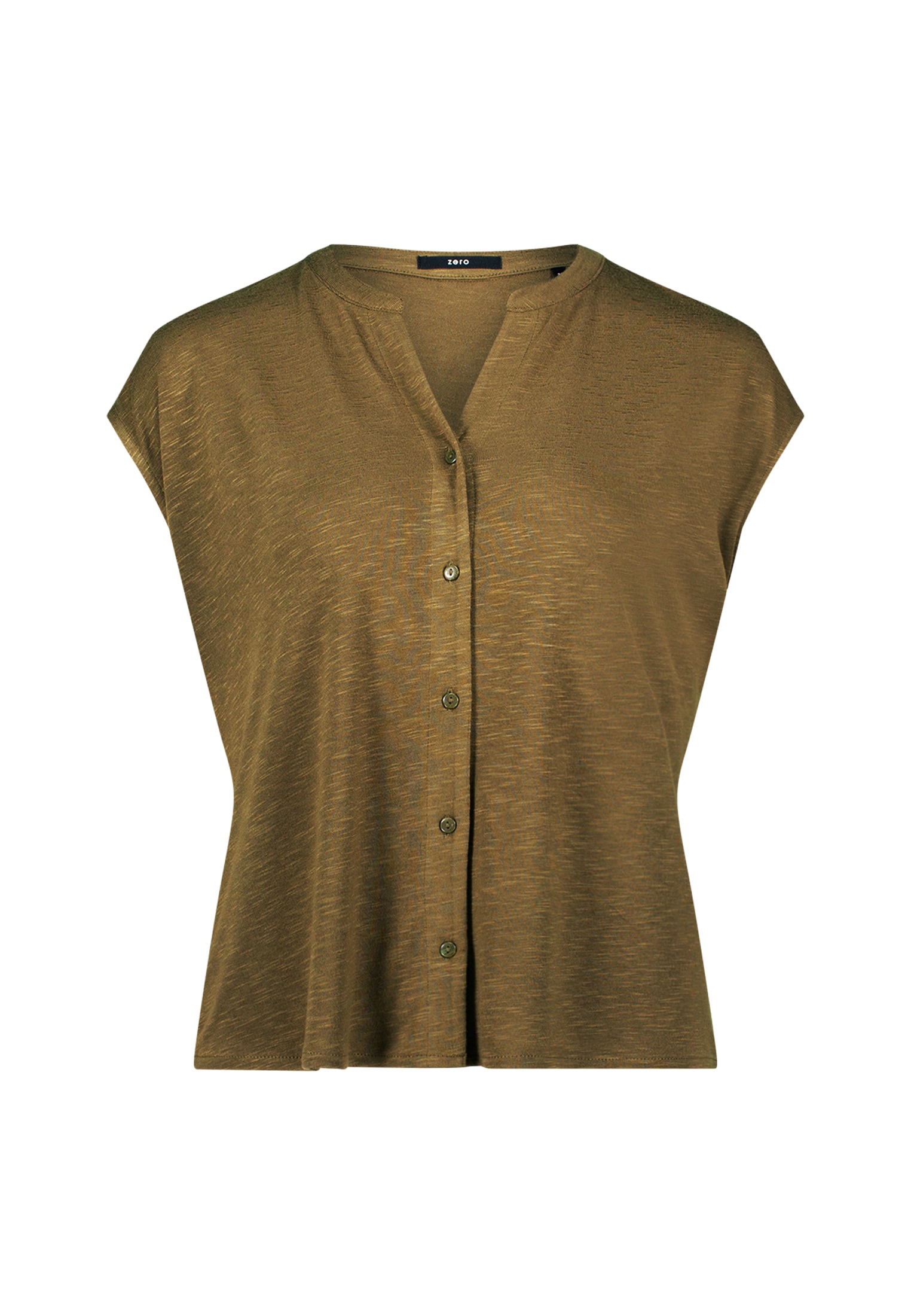 Zero T-Shirt »zero Shirt mit Knopfleiste«, (1 tlg.), Knopfleiste