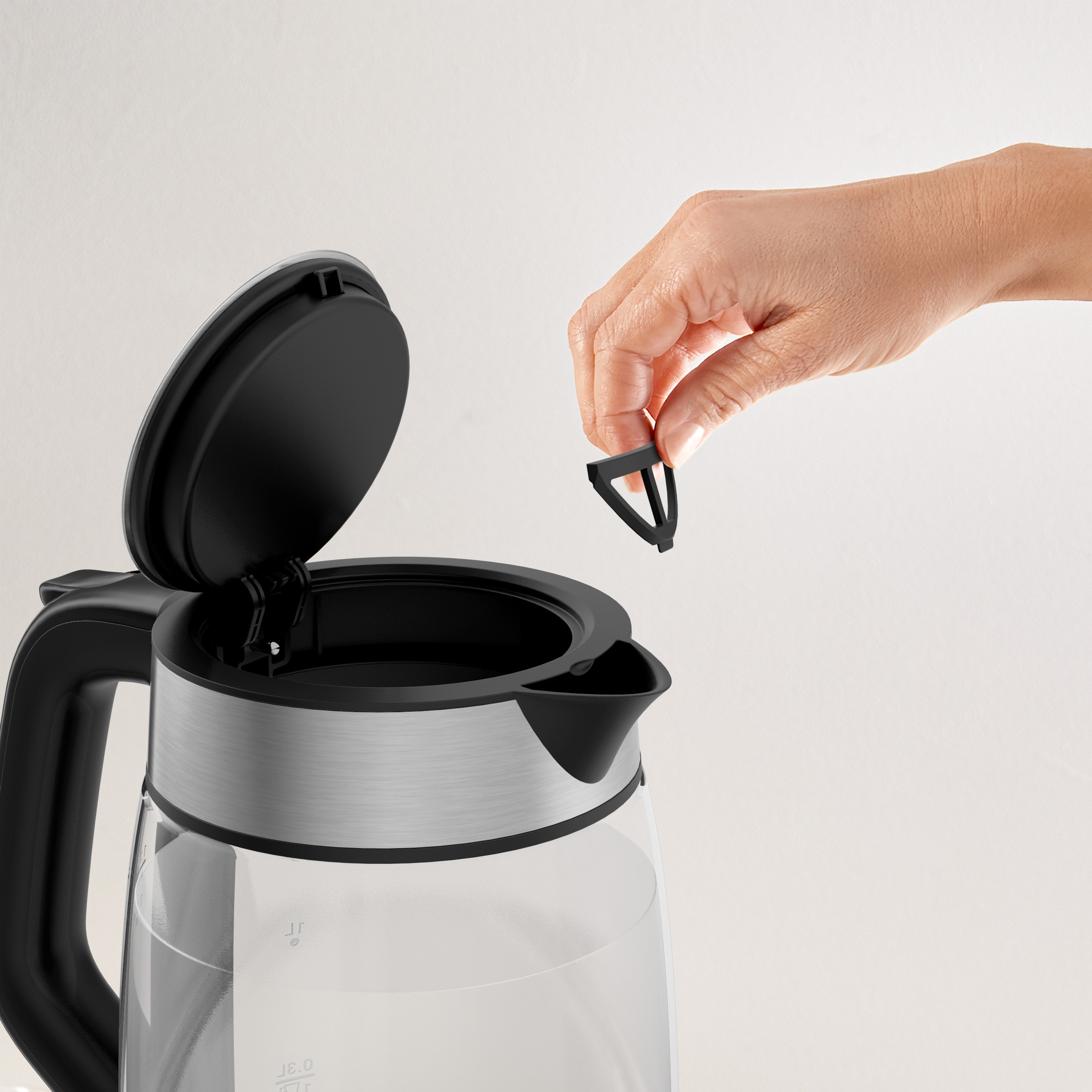 Tefal Wasserkocher "KI6058" 1,7 l 2200 W Deckelöffnung auf Knopfdruck, groß günstig online kaufen