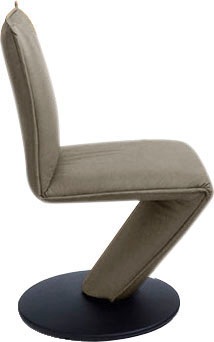K+W Komfort & Wohnen Esszimmerstuhl "Drive Drehstuhl" () Stuhl mit federnder Sitzschale, Drehteller in Metall schwarz Struktur
