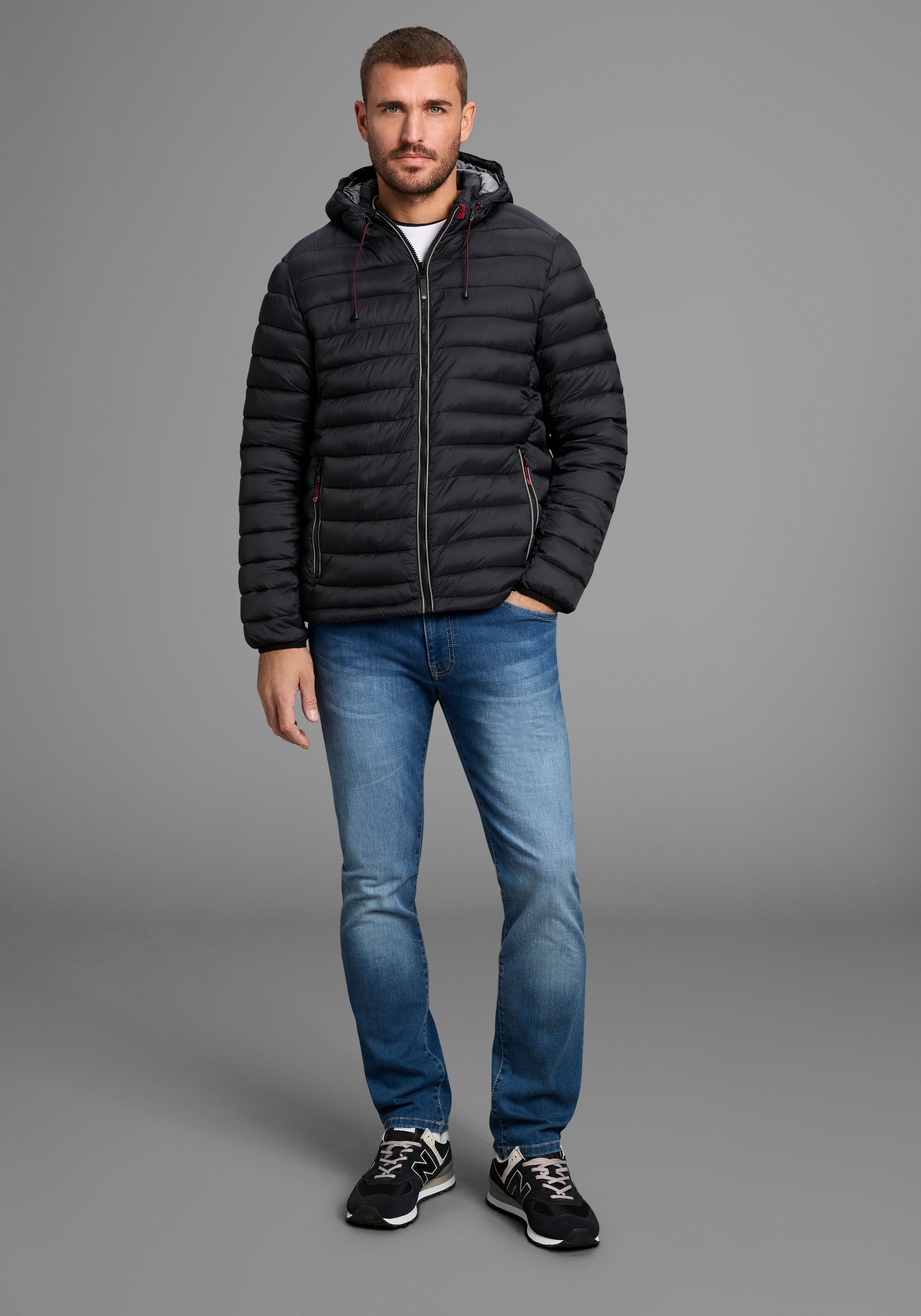 Polarino Steppjacke, mit Kapuze, Atmungsaktiv, winddicht, wasserabweisend