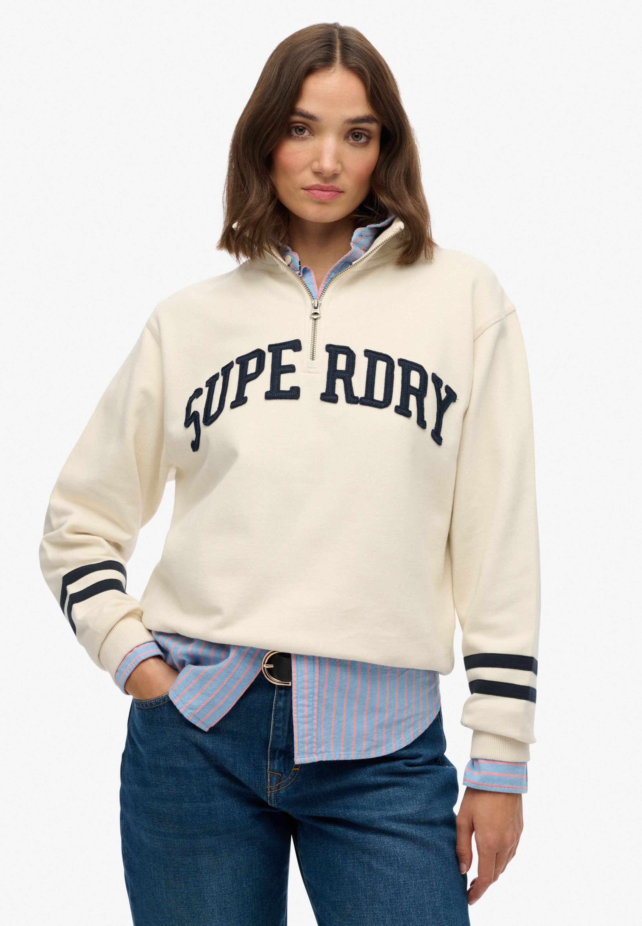 Superdry Sweatshirt "ATHLETIC ESS APPLIQUE HALF ZIP" günstig online kaufen