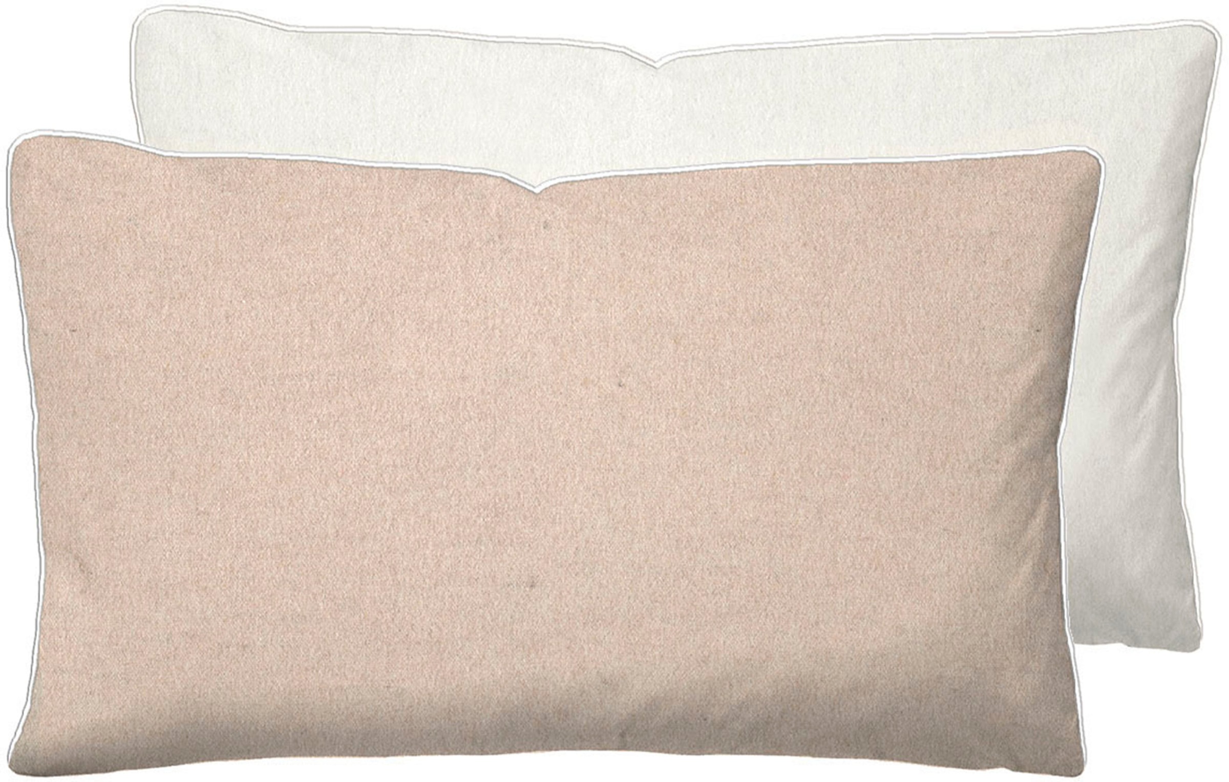 Biberna Kissenbezug "Hermal Flanell mit Reißverschluss, Melange-Optik, Wend günstig online kaufen