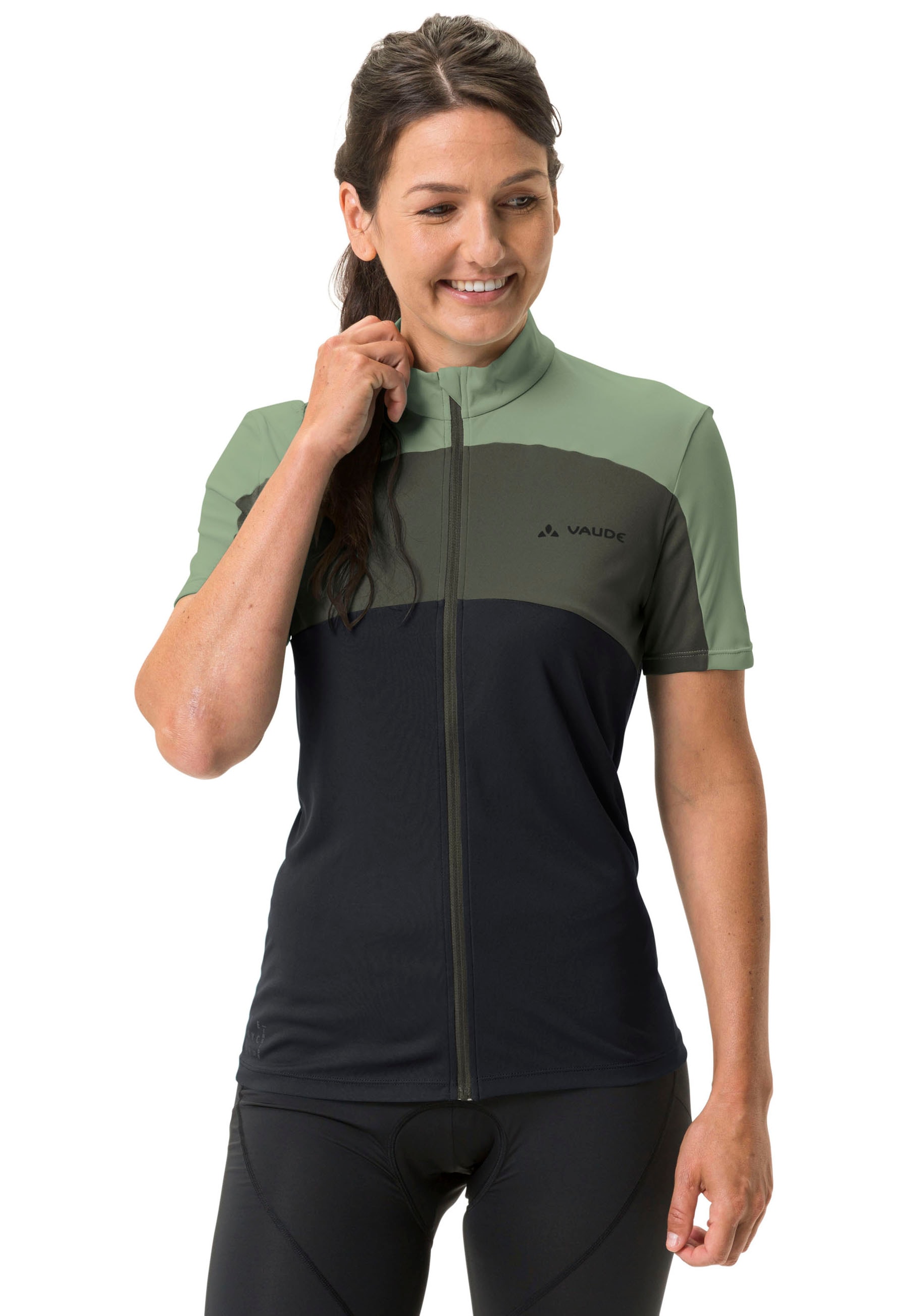 VAUDE Radtrikot "WOMENS MATERA FZ TRICOT", Colorblocking günstig online kaufen