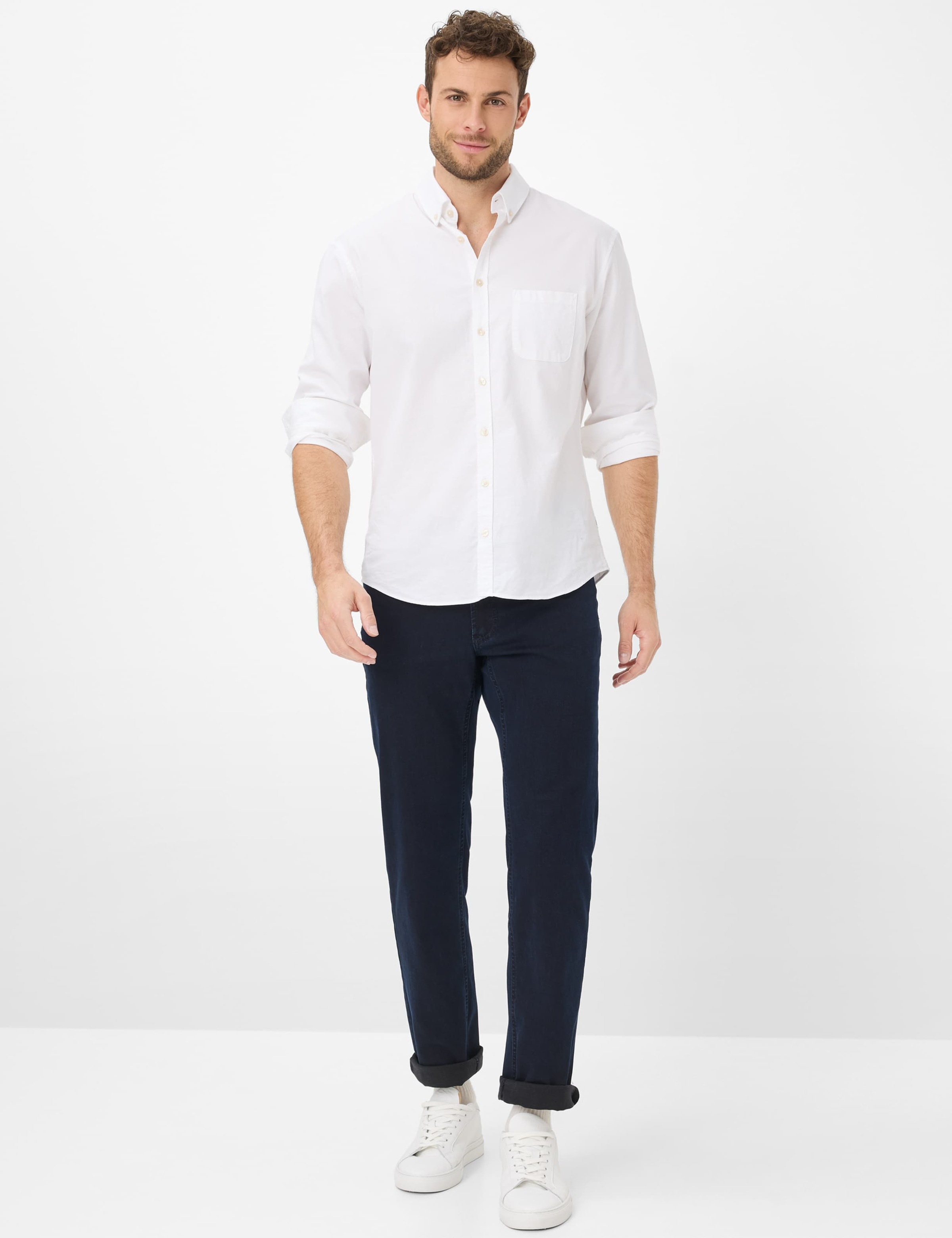 5-Pocket-Jeans EUREX BY BRAX "Style CARLOS", Herren, Gr. 38, Länge 36, blau (dunkelblau), Denim/Jeans, 80% Baumwolle, 18% Polyester, 2% Elasthan, regular fit, Jeans 5-Pocket-Jeans 2