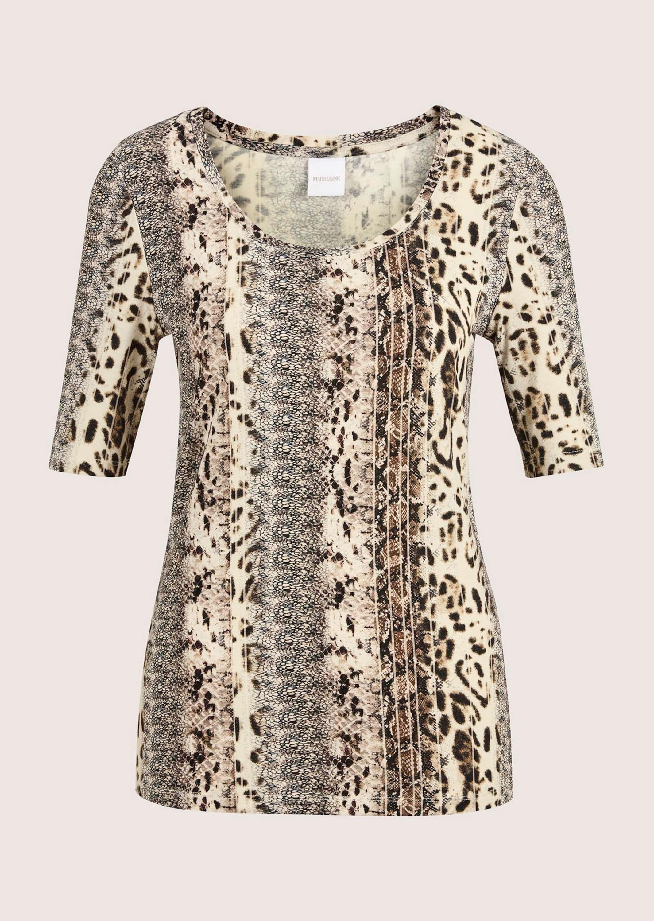 MADELEINE Kurzarmshirt "Blusenshirt Elegantes Oberteil im Animal-Design" Sh günstig online kaufen