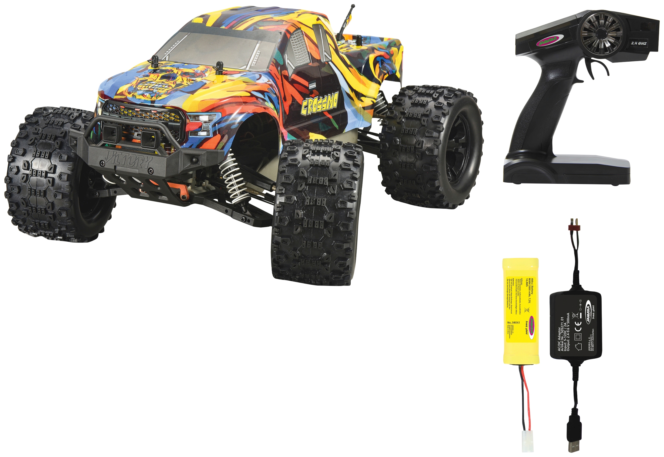 RC-Monstertruck »Crossmo Monstertruck 4WD«, 1:10, 2,4 GHz