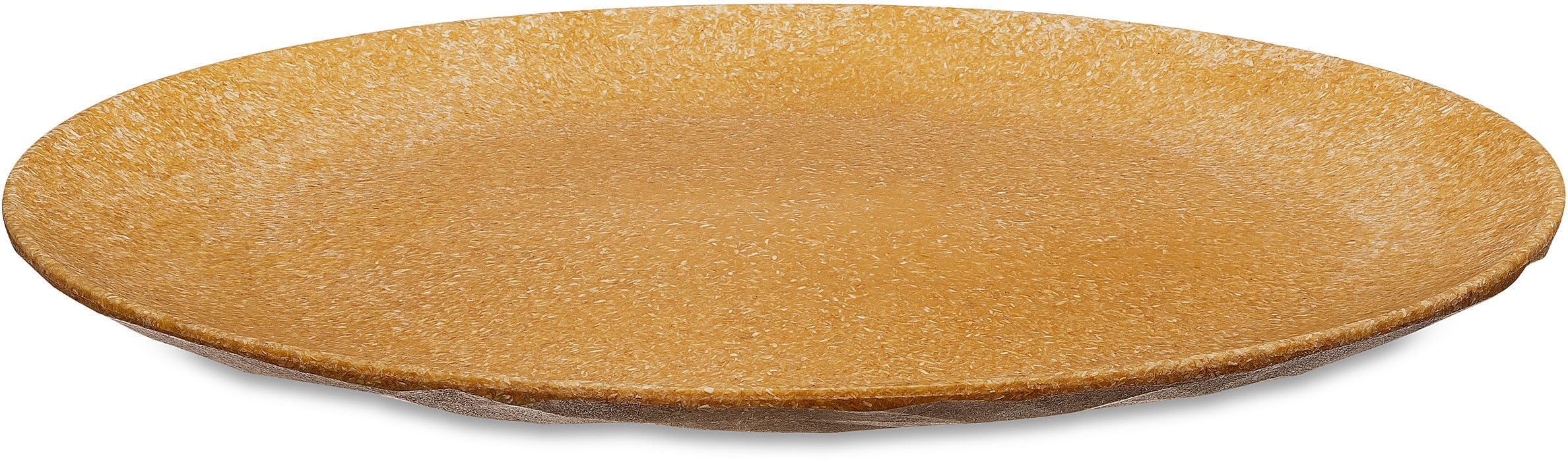 KOZIOL Speiseteller "CLUB PLATE, Ø 26 cm, spülmaschinengeeignet", 26cm, braun, Speiseteller, aus biozirkulärem Kunststoff & FSC zertifiziertem Holz,