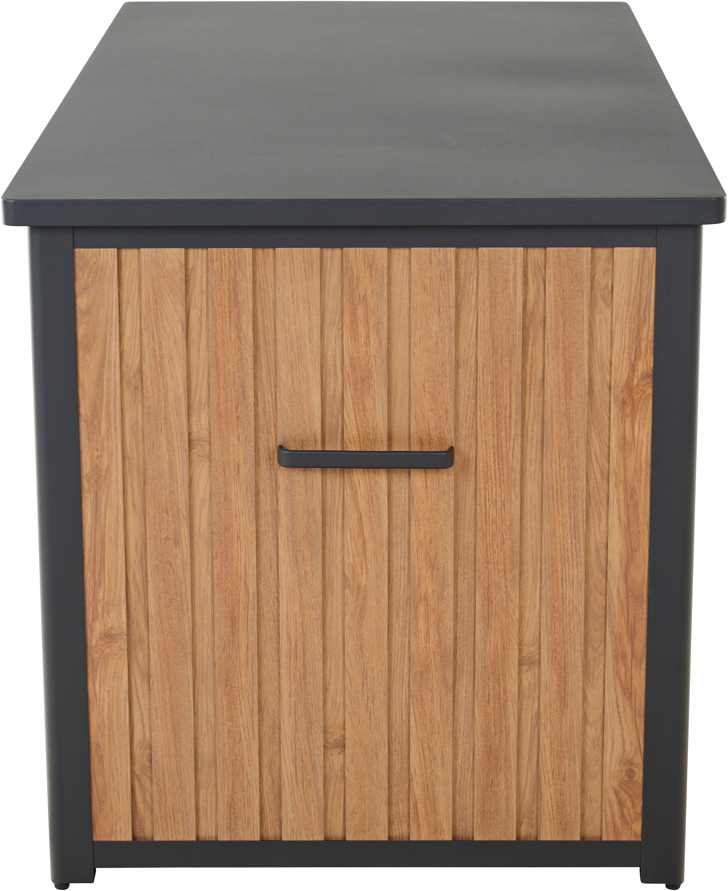 Kissenbox SIENA GARDEN, teak, B:79cm H:83cm T:159cm, Aluminium, Aufbewahrungsboxen, Gestell aus Aluminium, 159x79x83cm woodlook 3