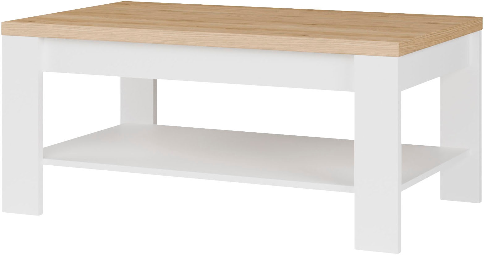 FORTE Couchtisch »Coffee Table, Ablagefäche, zweifarbiges Dekor« B/H/T 100/45,7/60 cm Ablageboden