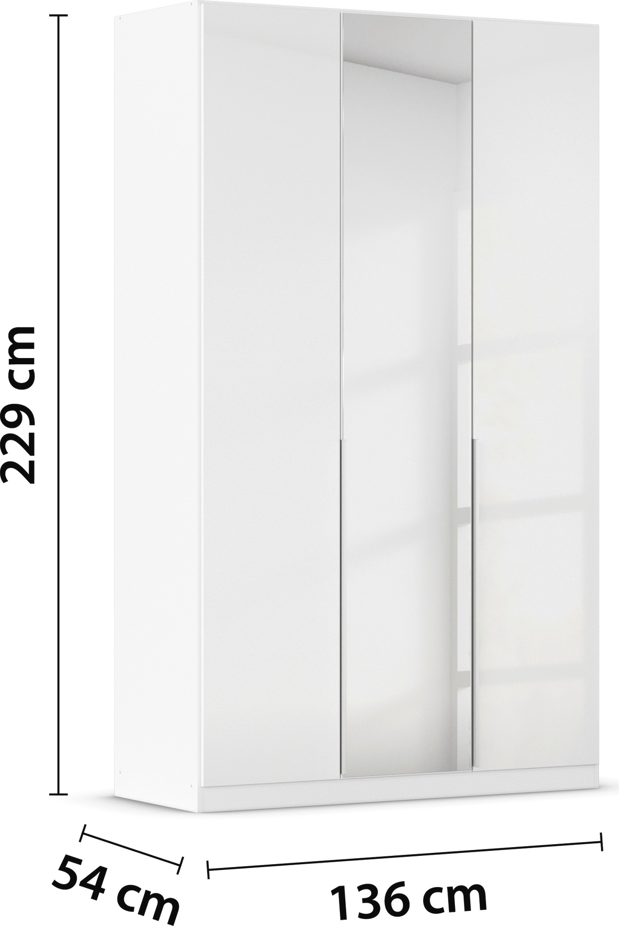 rauch Drehtürenschrank »Kleiderschrank Schrank Garderobe AGORDO mit Dekor- oder Hochglanzfront«, (in zwei Griff-Farben), durchdachte Innenausstattung, in 6 Breiten und 2 Höhen MADE IN GERMANY