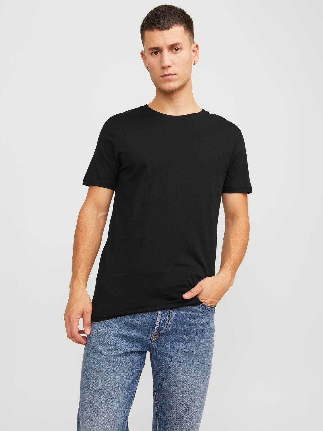 Jack & Jones Herren Rundhals T-Shirt JJEORGANIC BASIC Regular Fit 5er Pack günstig online kaufen