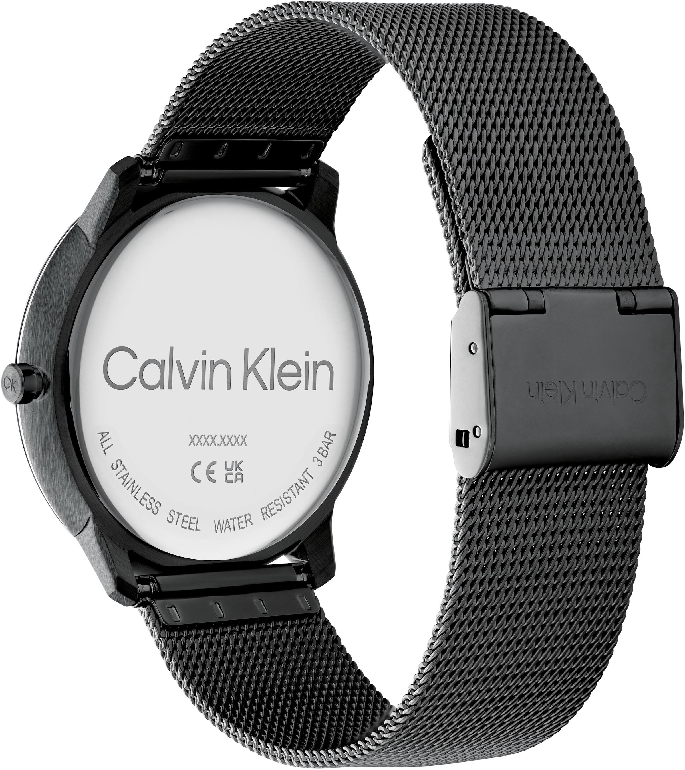 Calvin Klein Quarzuhr »CK ICONIC 40 mm«, Armbanduhr, Damenuhr, Herrenuhr, Edelstahlarmband, analog