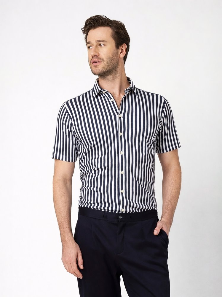 DESOTO Kurzarmhemd "Casual Kent 1/2" Jerseyhemd, slim fit, Kentkragen, büge günstig online kaufen